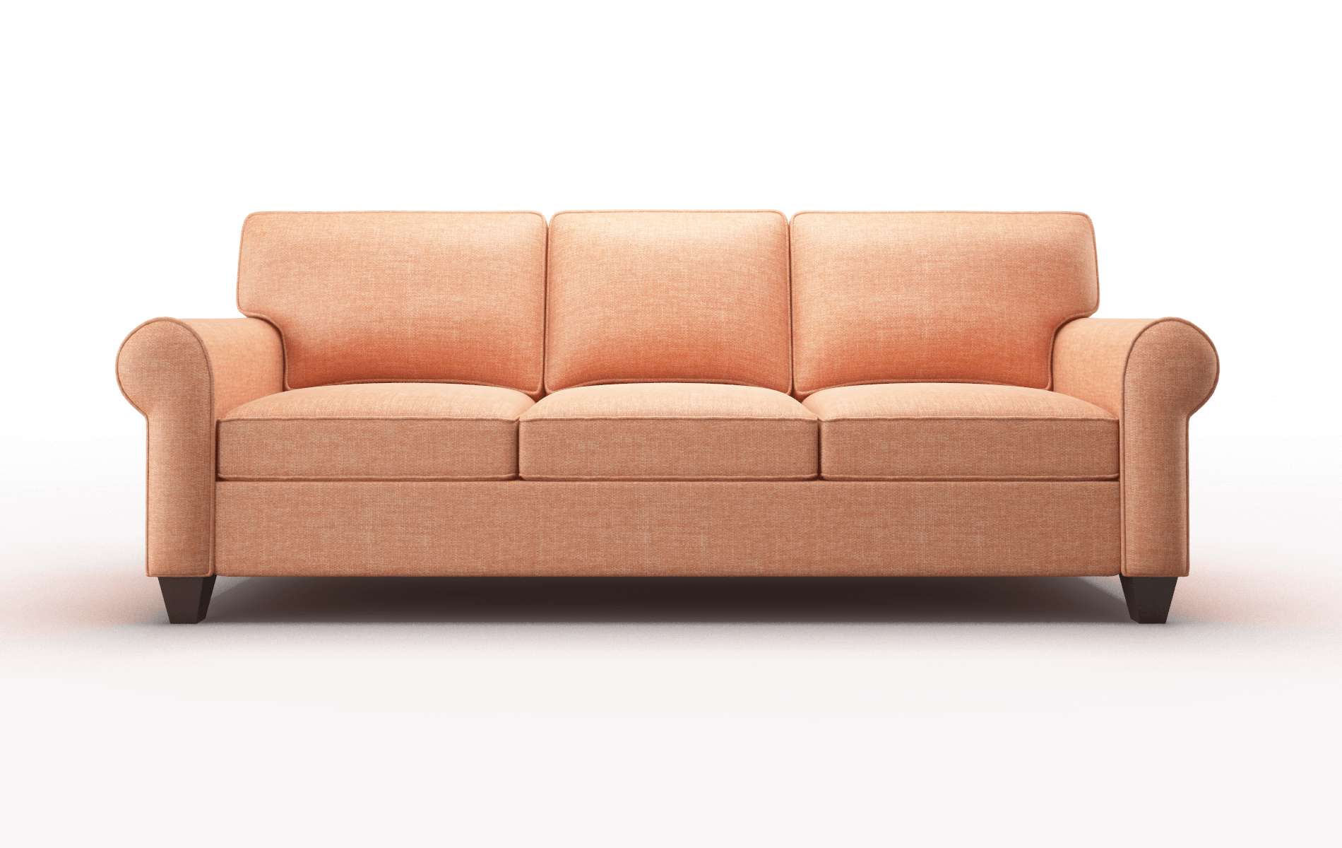 Augusta Hepburn Appricot Sofa espresso legs 1