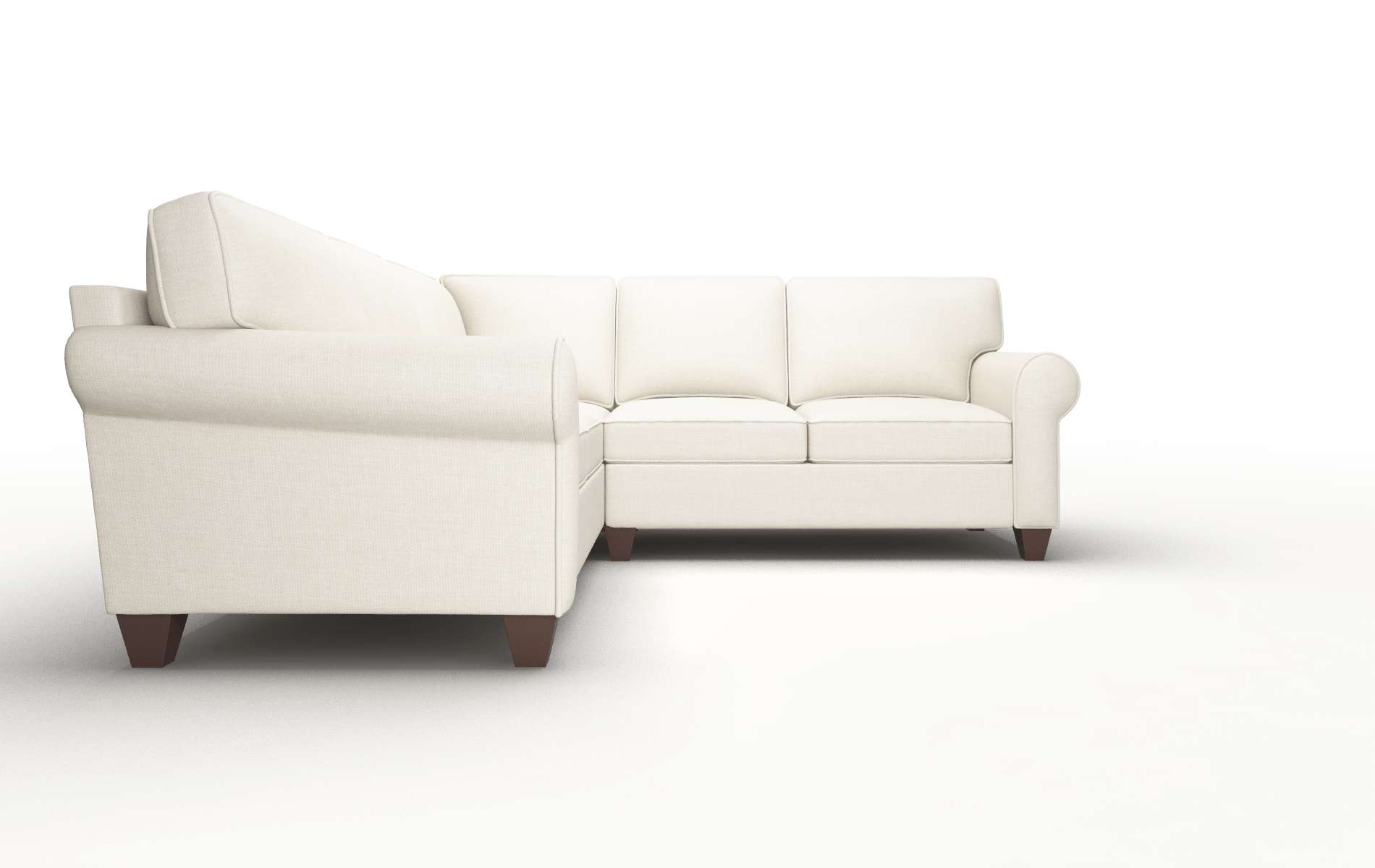 Augusta Keylargo Almond Sectional espresso legs 2