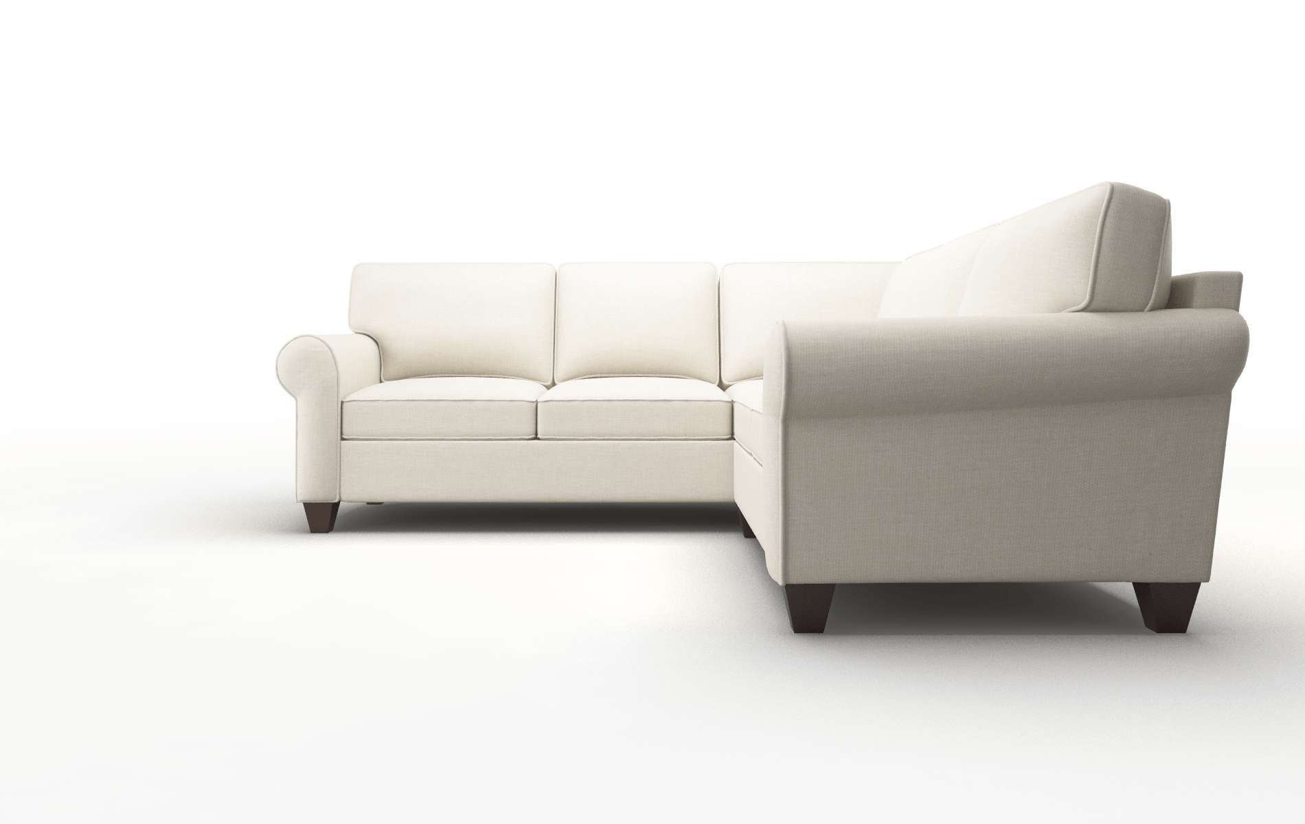 Augusta Keylargo Almond Sectional espresso legs 5