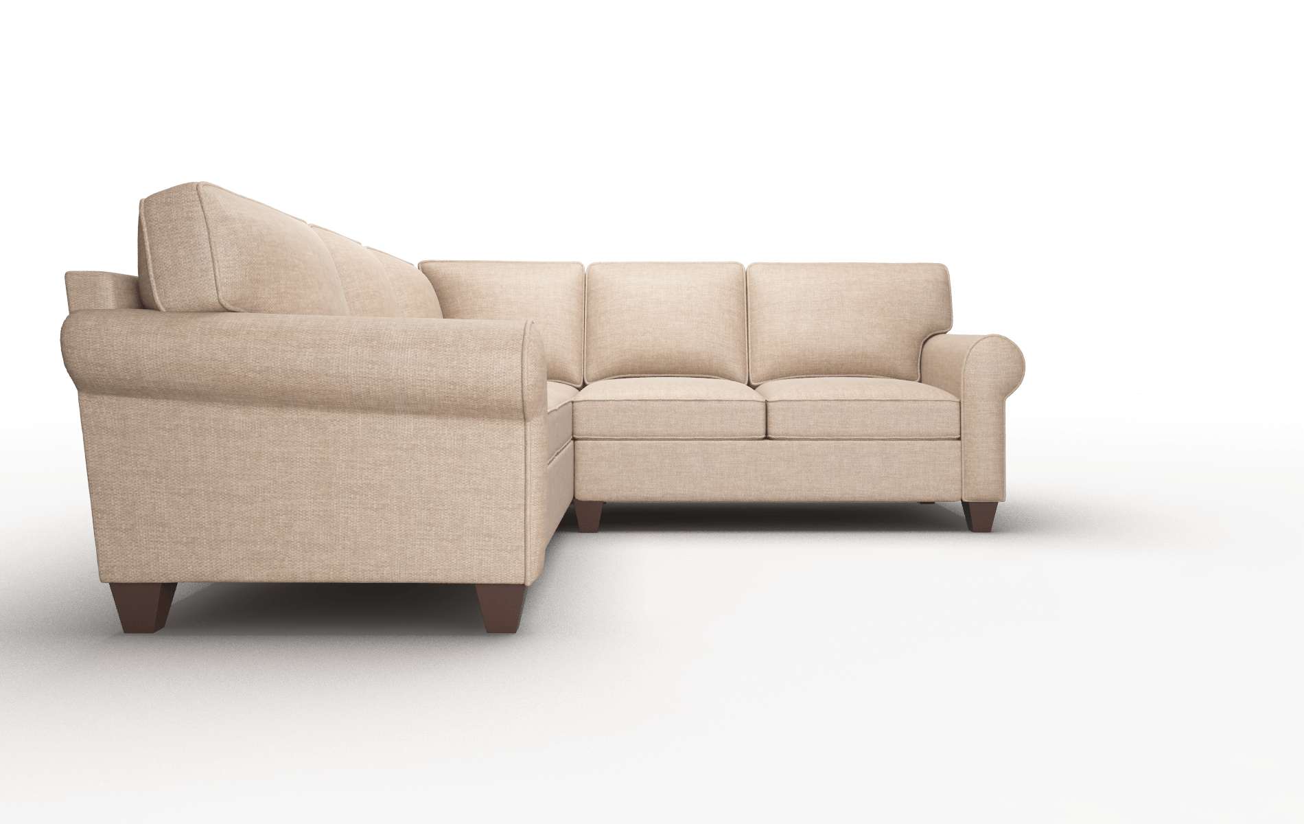 Augusta Keylargo Mink Sectional espresso legs 2