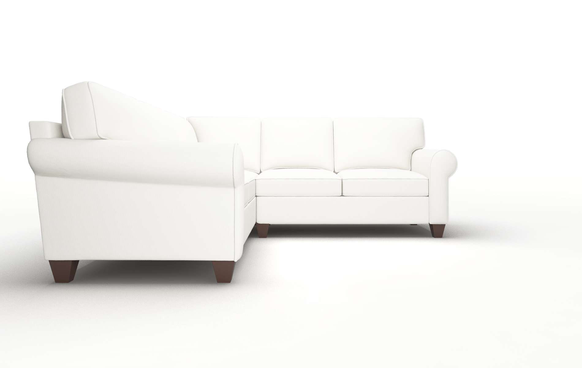 Augusta Keylargo Oatmeal Sectional espresso legs 2