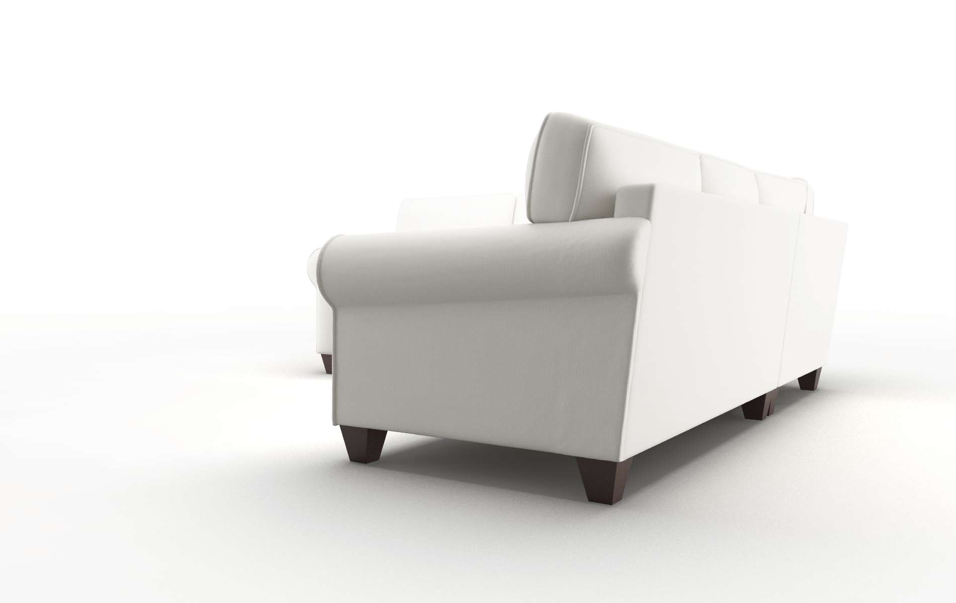 Augusta Keylargo Oatmeal Sectional espresso legs 4