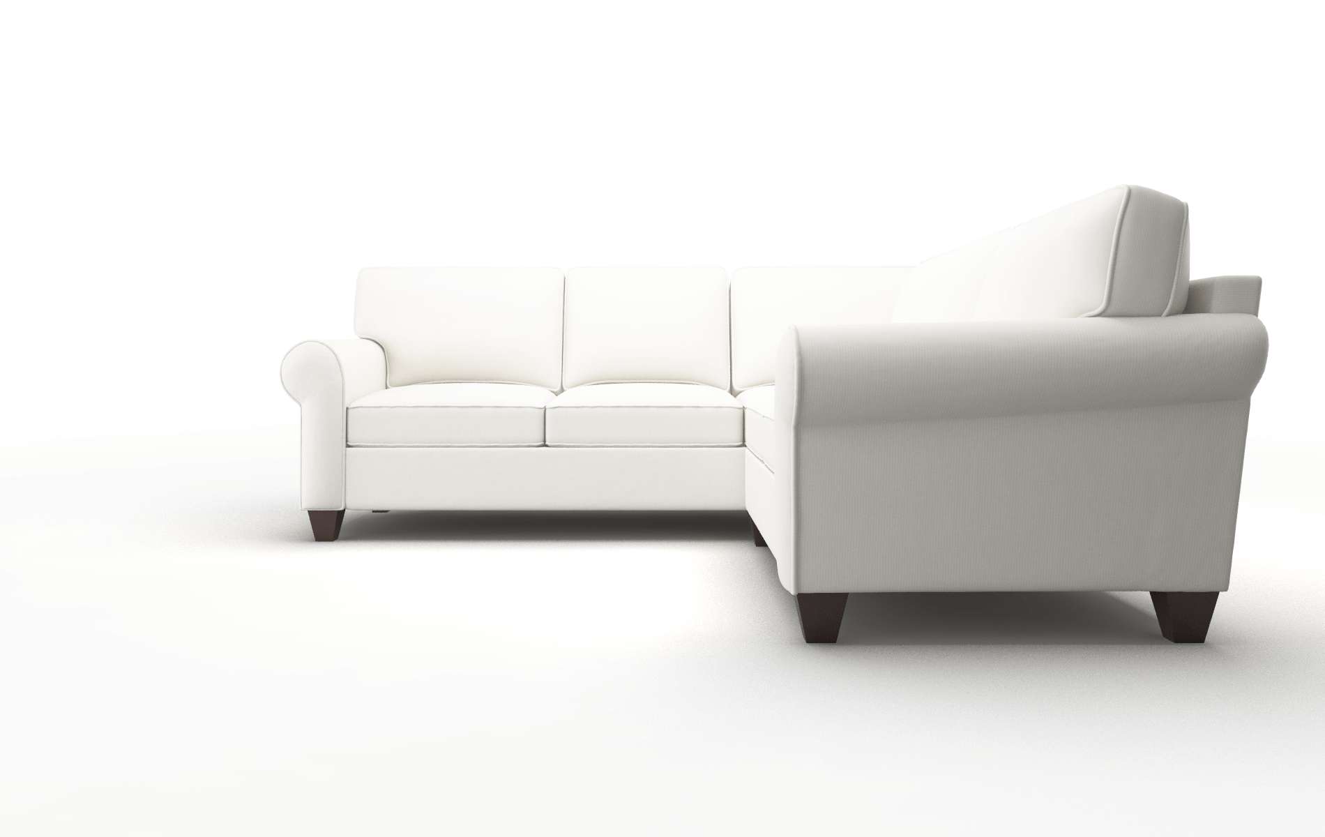 Augusta Keylargo Oatmeal Sectional espresso legs 5