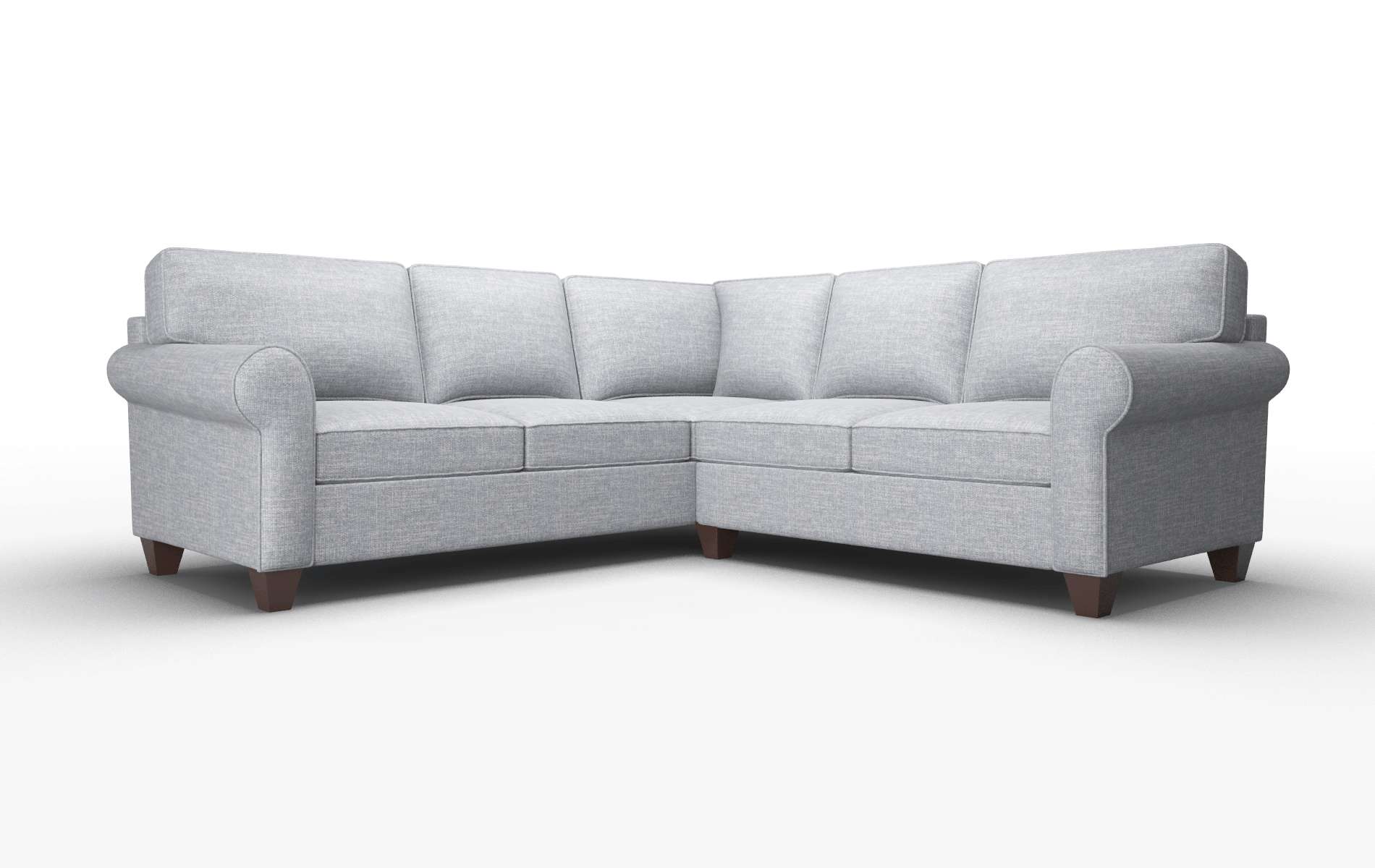 Augusta Lana Ash Sectional espresso legs 1