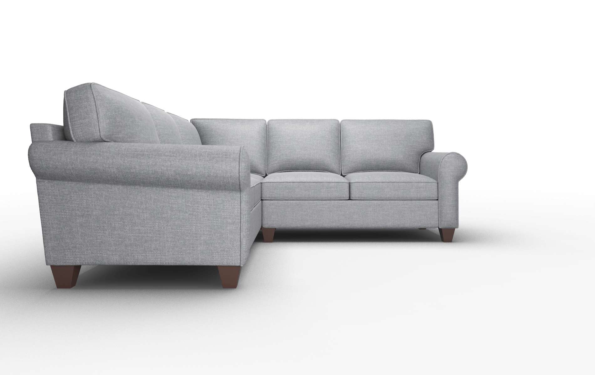 Augusta Lana Onyx Sectional espresso legs 2