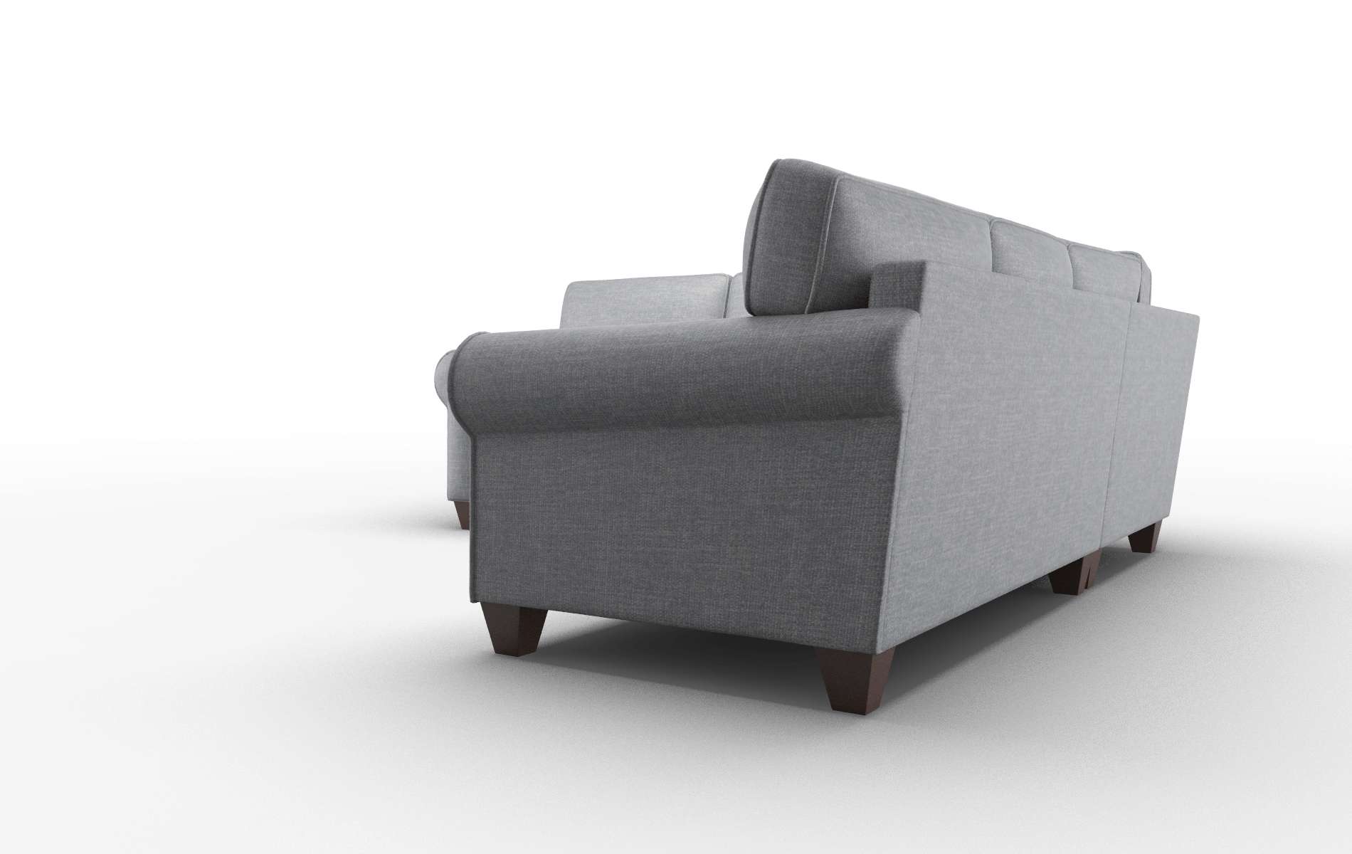 Augusta Lana Onyx Sectional espresso legs 4
