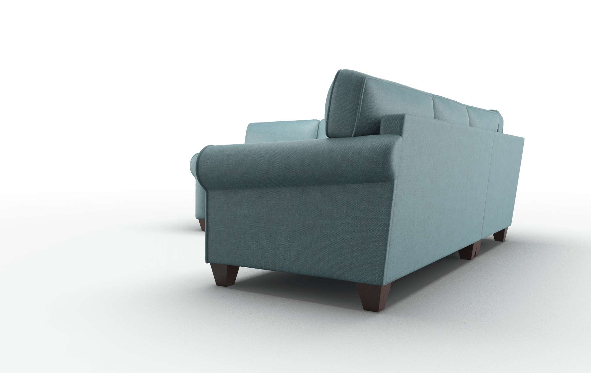 Augusta Leslie Peacock Sectional espresso legs 4