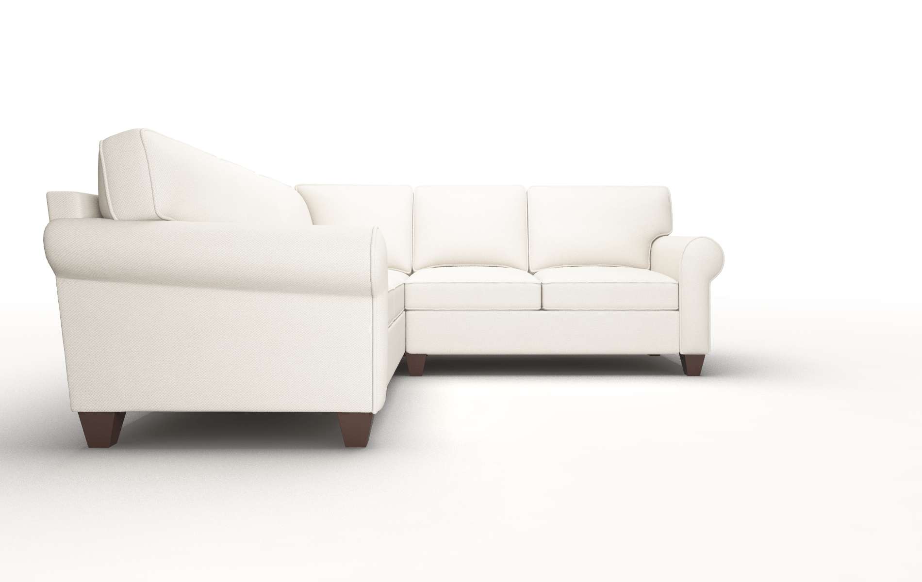 Augusta Malibu Linen Sectional espresso legs 2