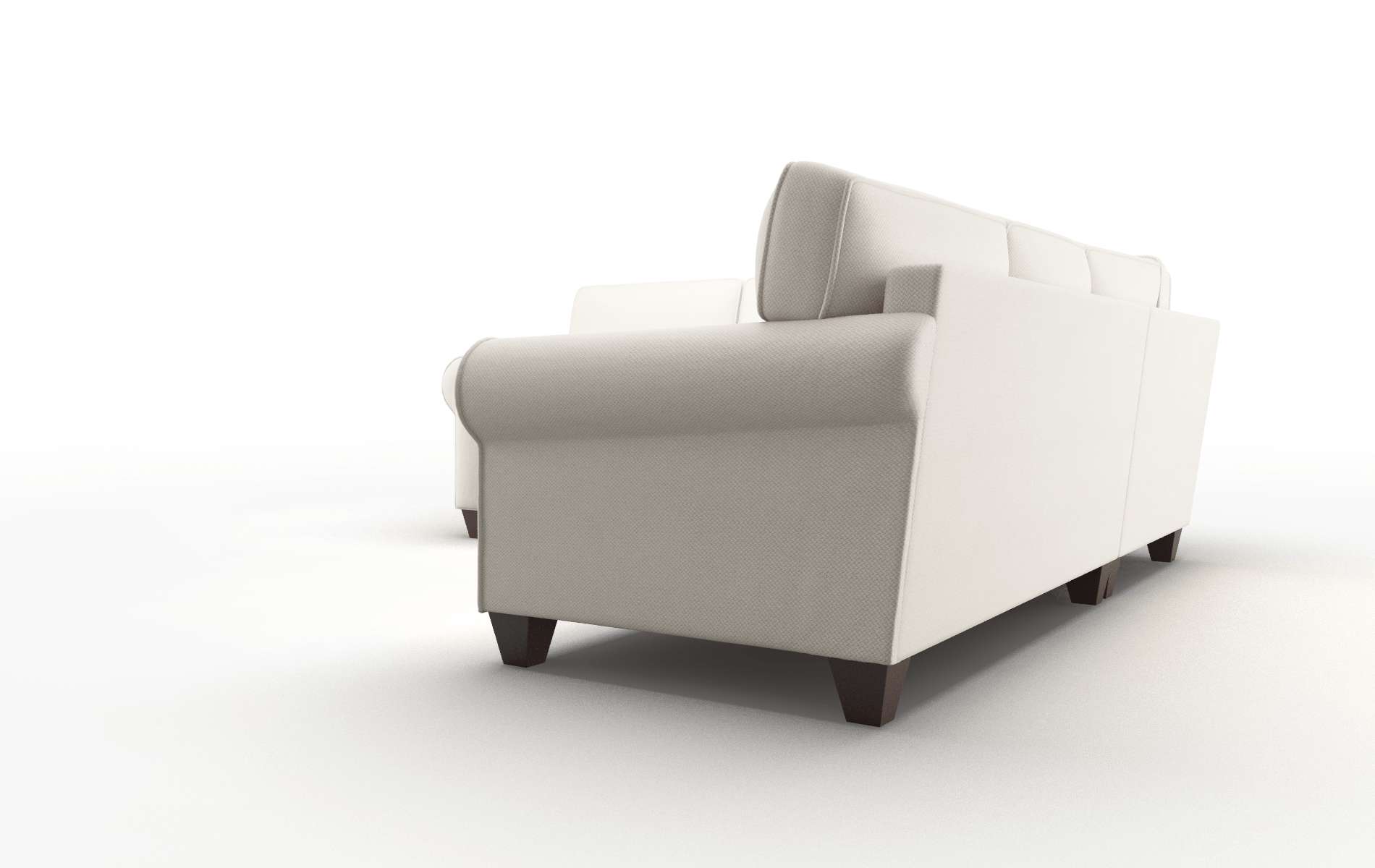 Augusta Malibu Linen Sectional espresso legs 4