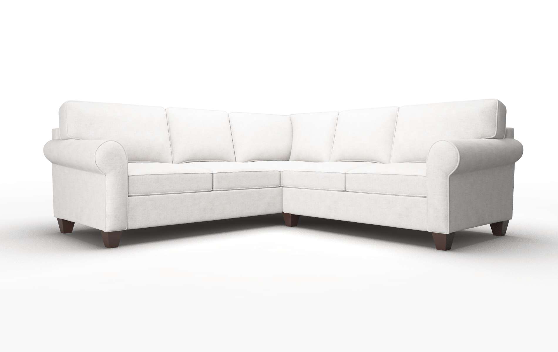 Augusta Malibu Sand Sectional espresso legs 1