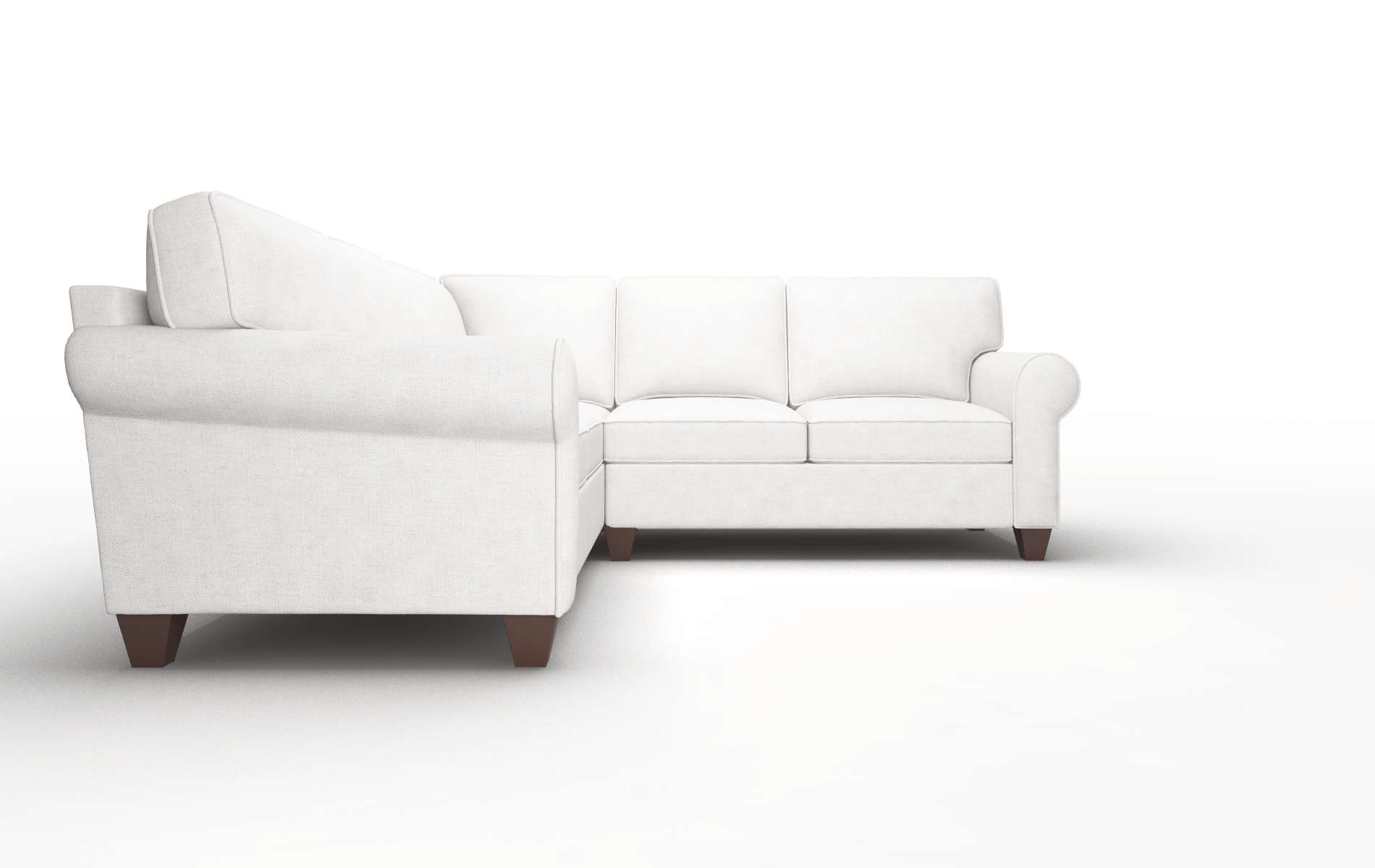 Augusta Malibu Sand Sectional espresso legs 2