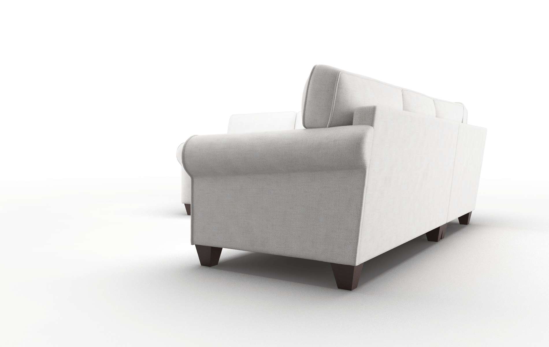 Augusta Malibu Sand Sectional espresso legs 4