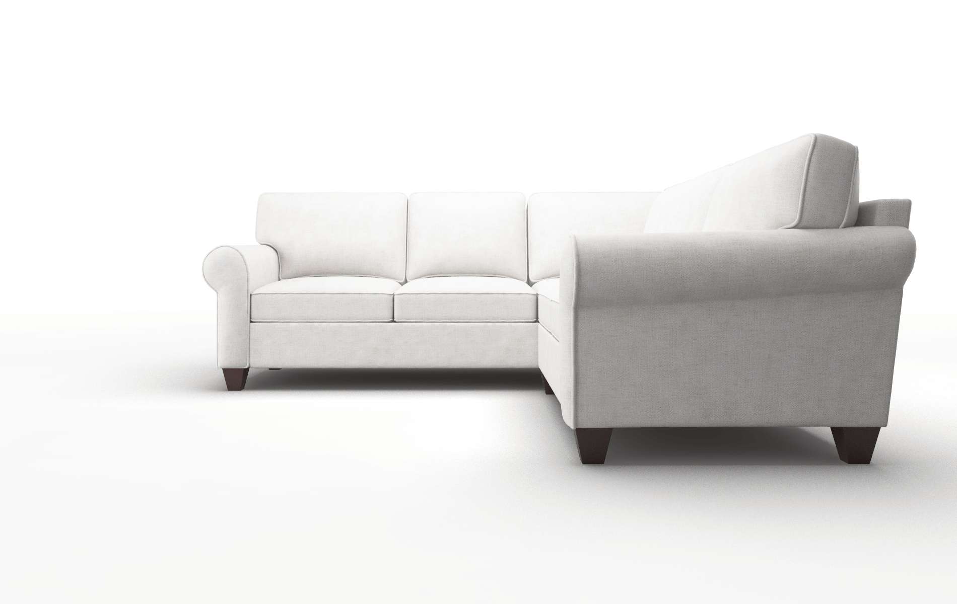 Augusta Malibu Sand Sectional espresso legs 5