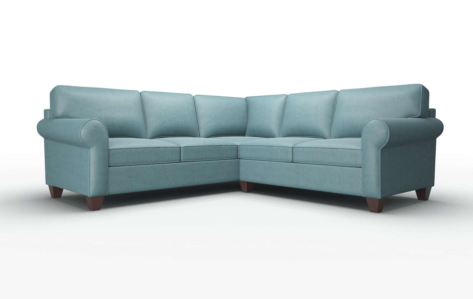 Augusta Simplex Blue_moon Sectional espresso legs 1
