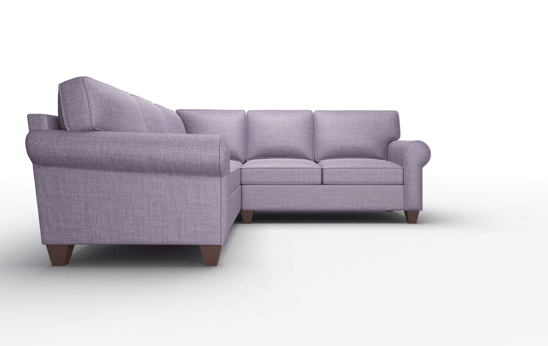 Augusta Tess Blackberry Sectional espresso legs 2