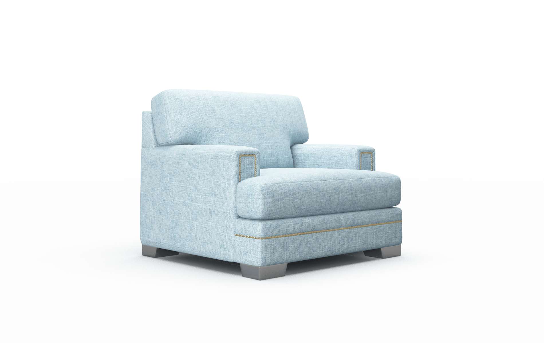 Barcelona Atlas Turquoise Chair metal legs 2