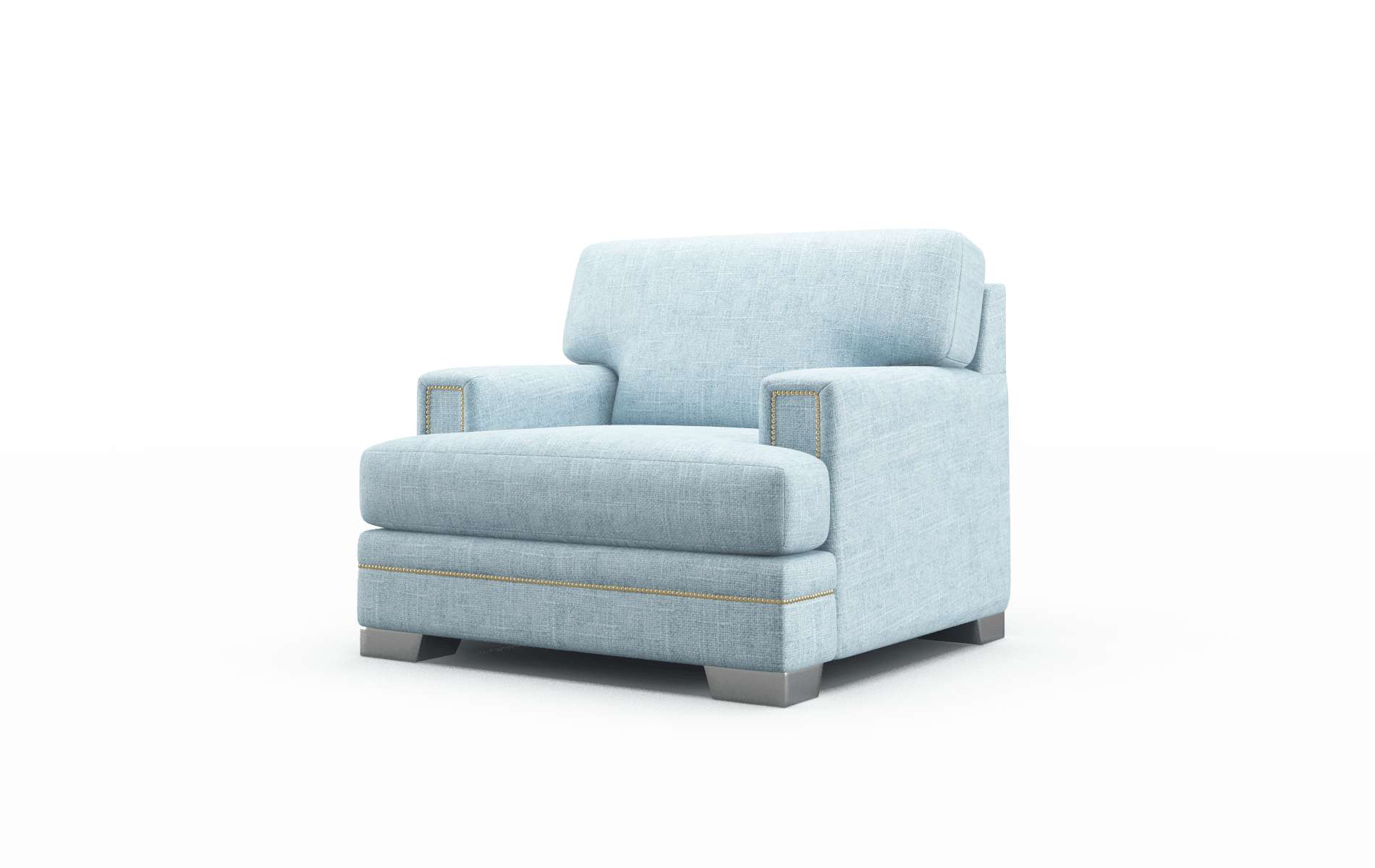 Barcelona Atlas Turquoise Chair metal legs 4