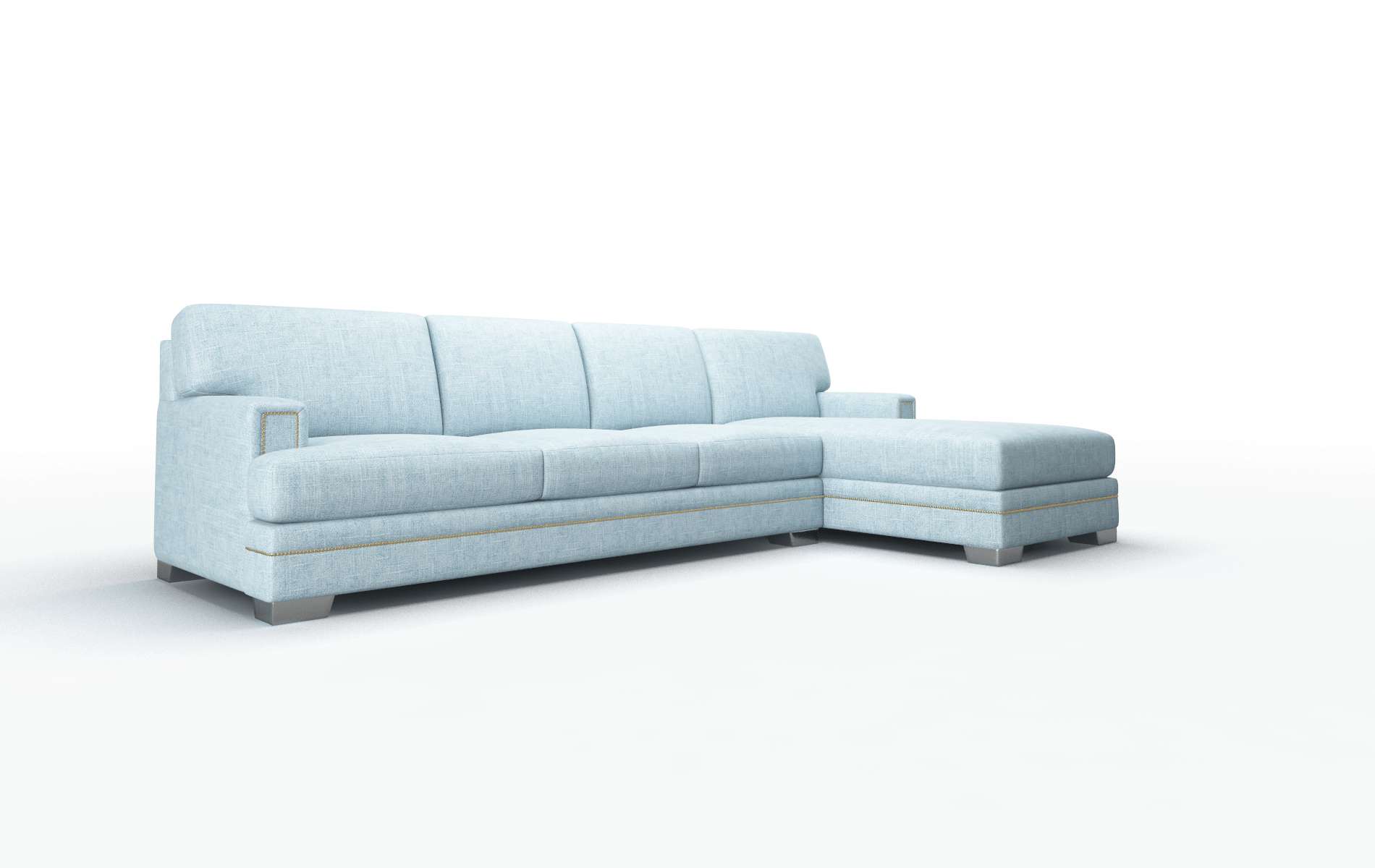 Barcelona Atlas Turquoise Panel metal legs 2