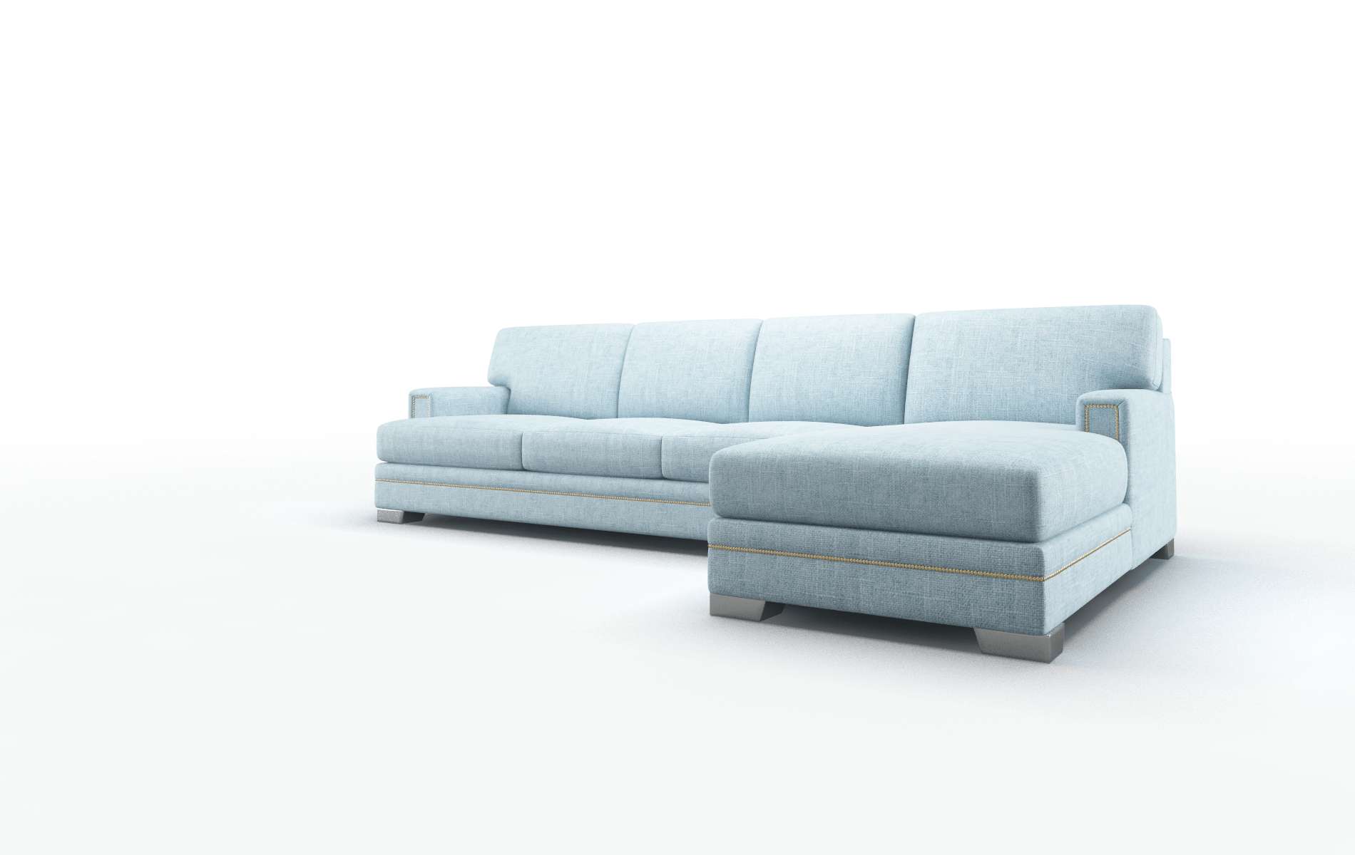 Barcelona Atlas Turquoise Panel metal legs 4