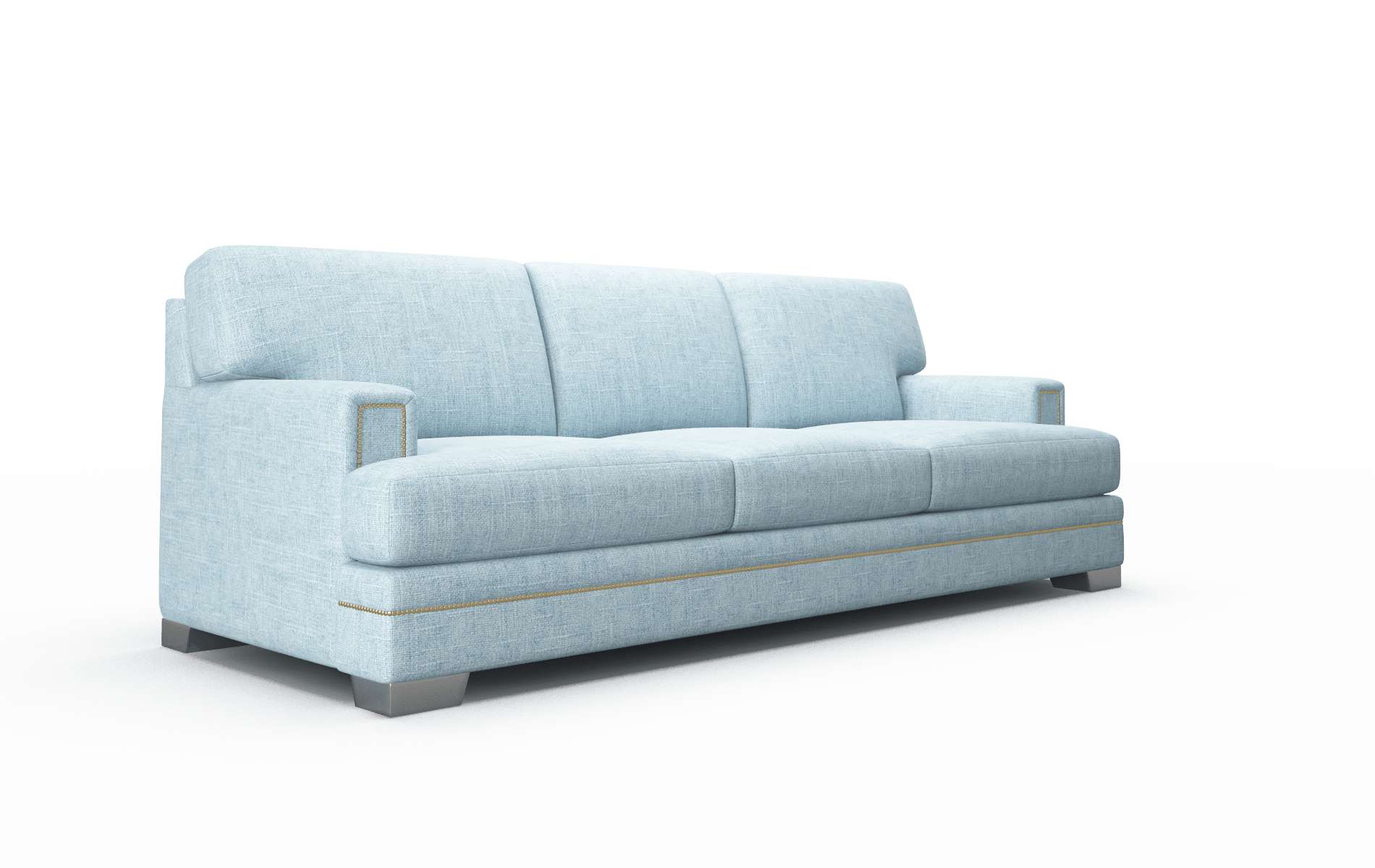 Barcelona Atlas Turquoise Sofa metal legs 2