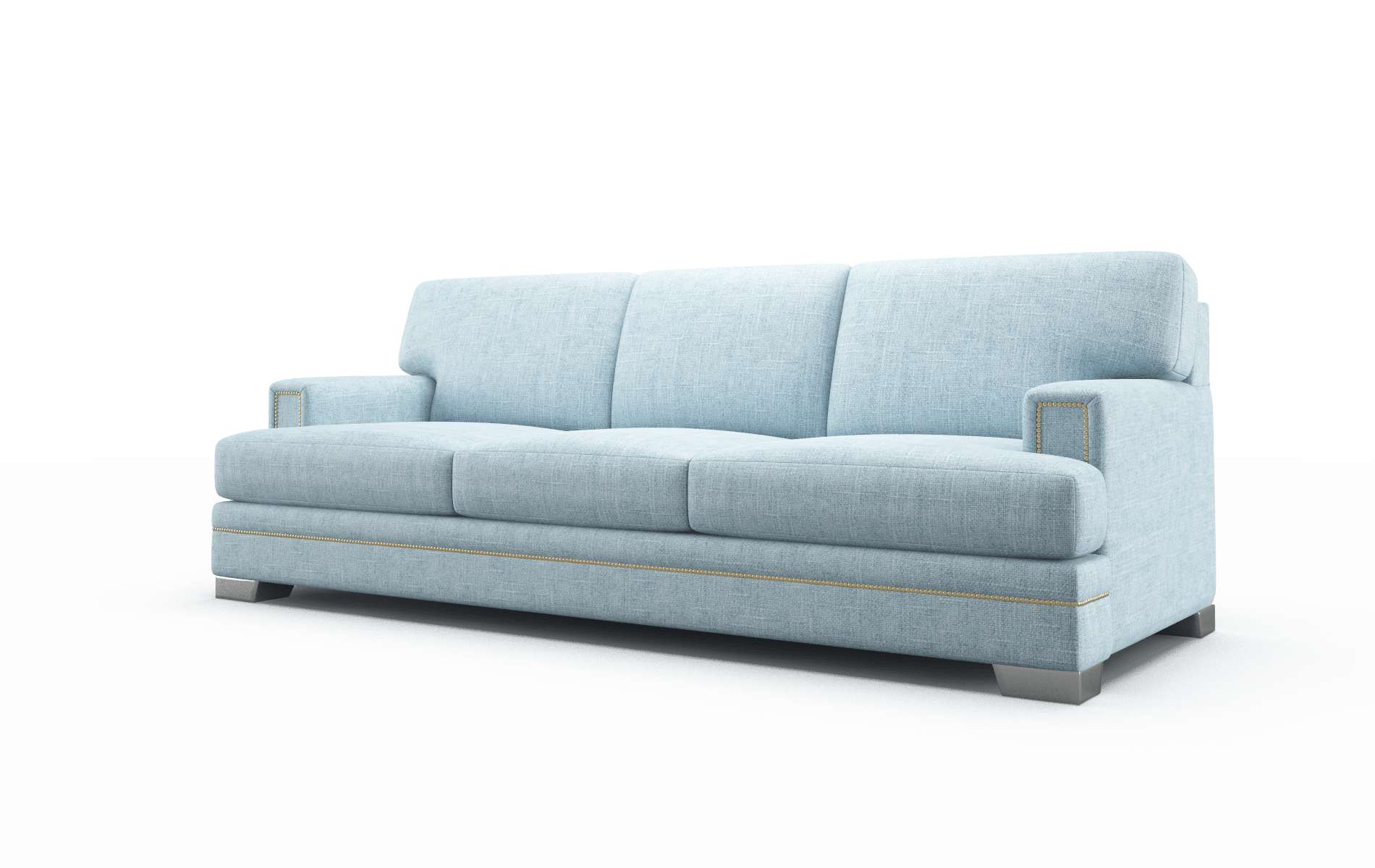 Barcelona Atlas Turquoise Sofa metal legs 4
