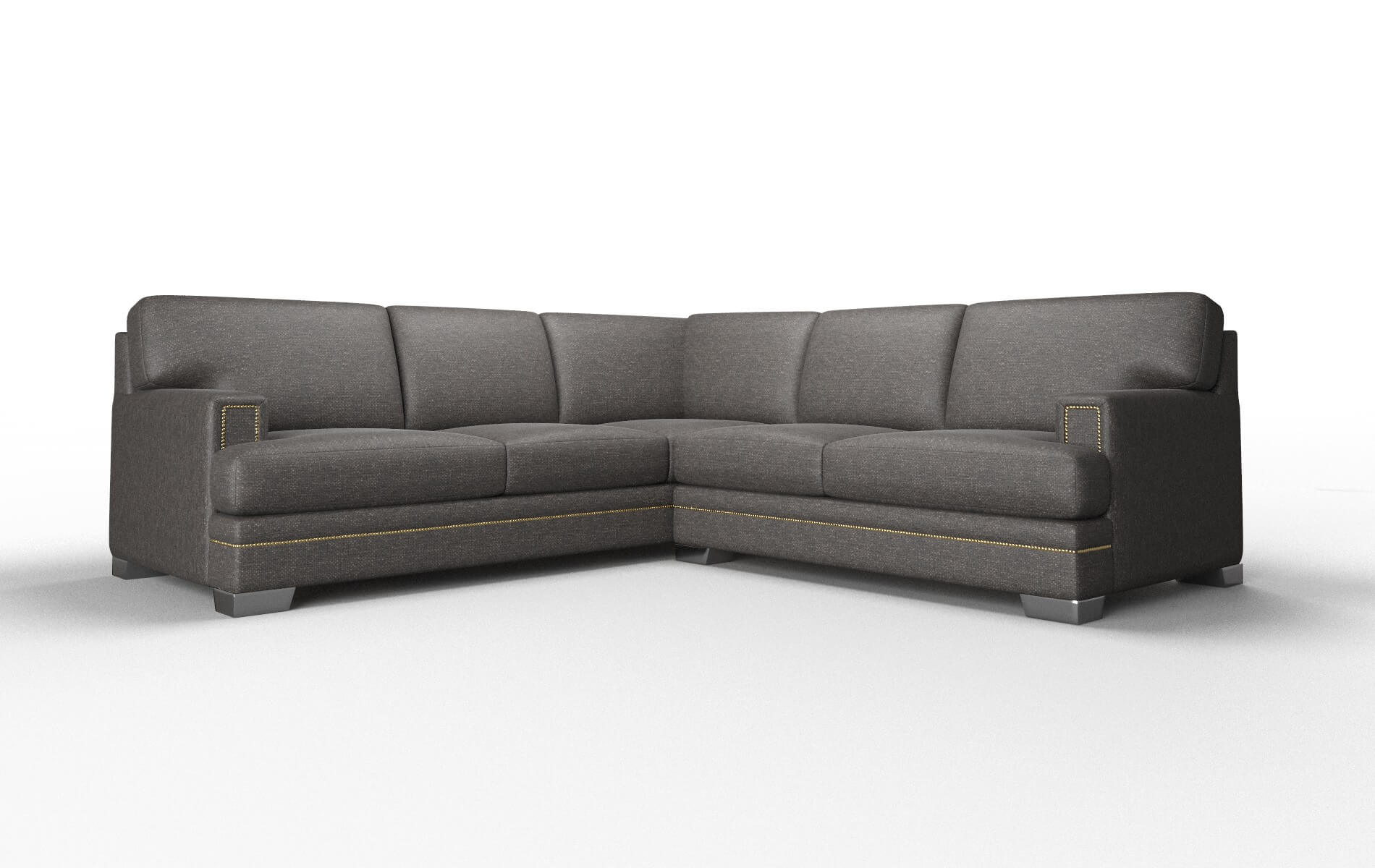 Barcelona Avenger Denim Sectional metal legs 1