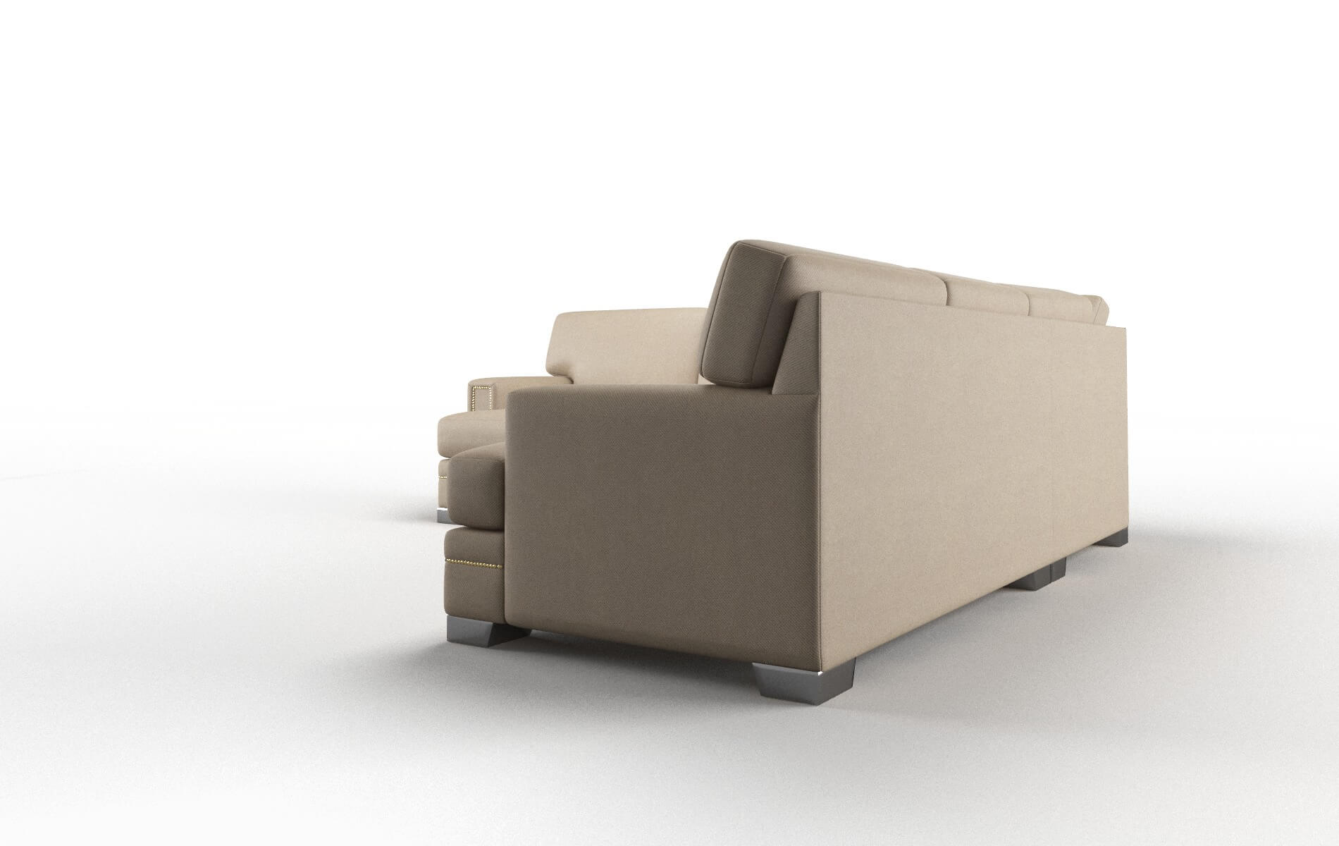 Barcelona Avenger Driftwood Sectional metal legs 4