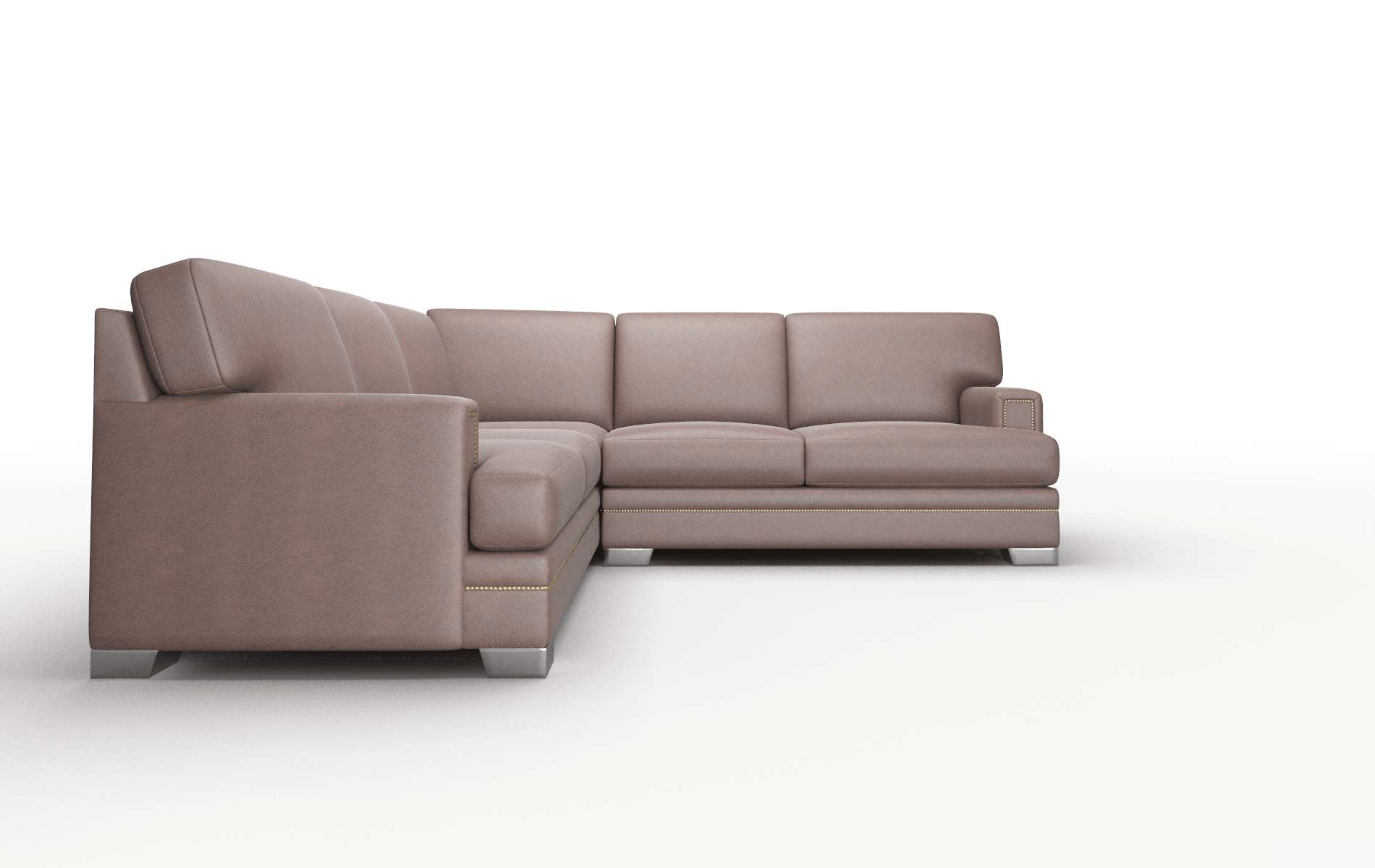 Barcelona Bella Espresso Sectional metal legs 2