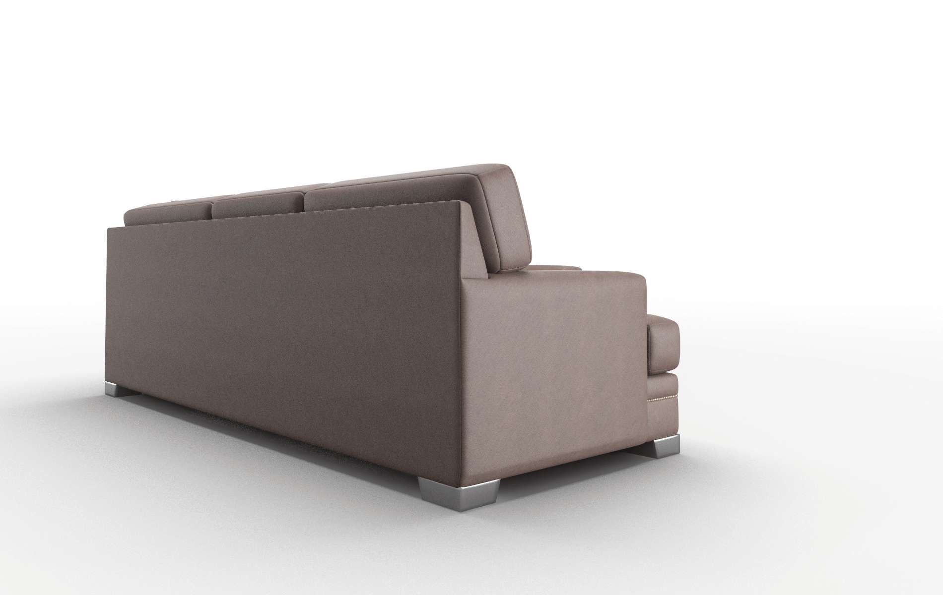 Barcelona Bella Espresso Sectional metal legs 3