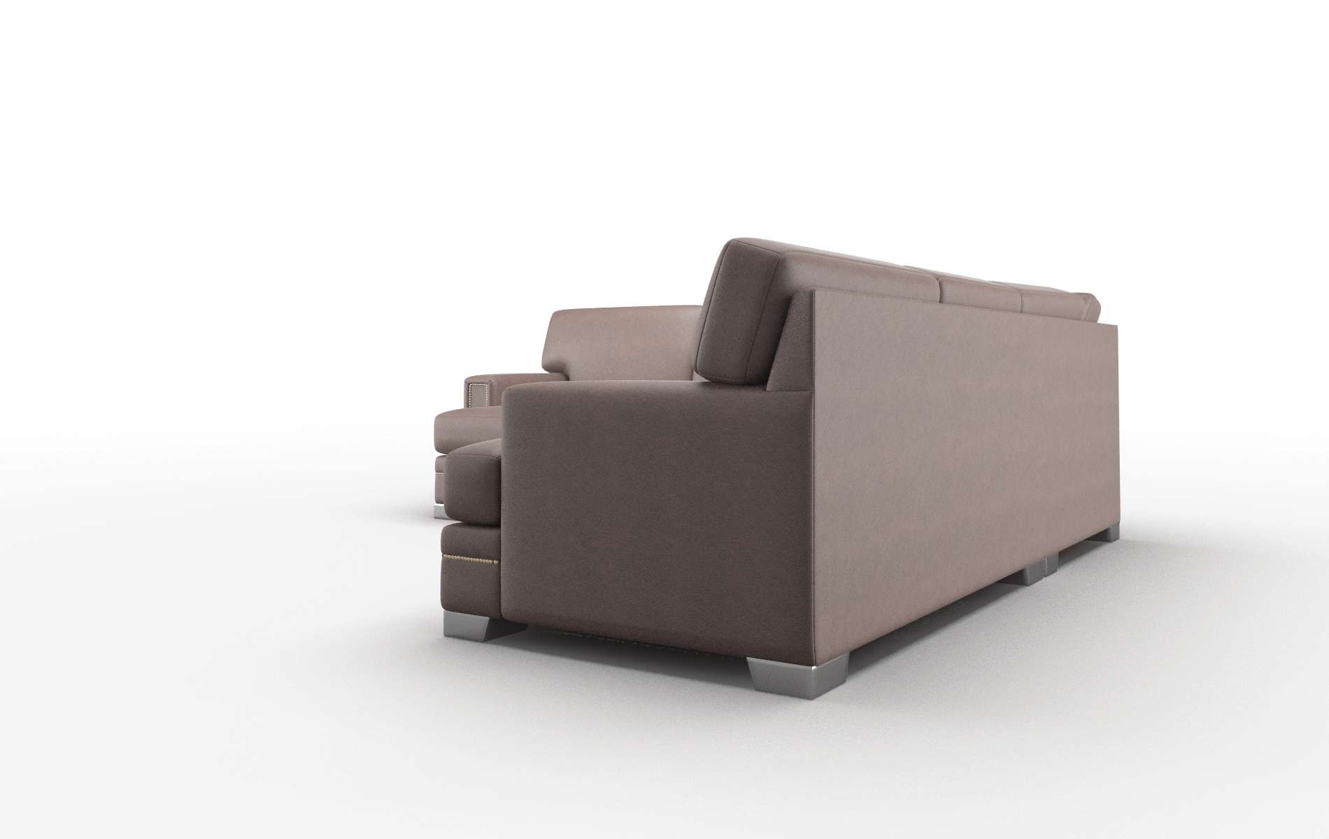 Barcelona Bella Espresso Sectional metal legs 4