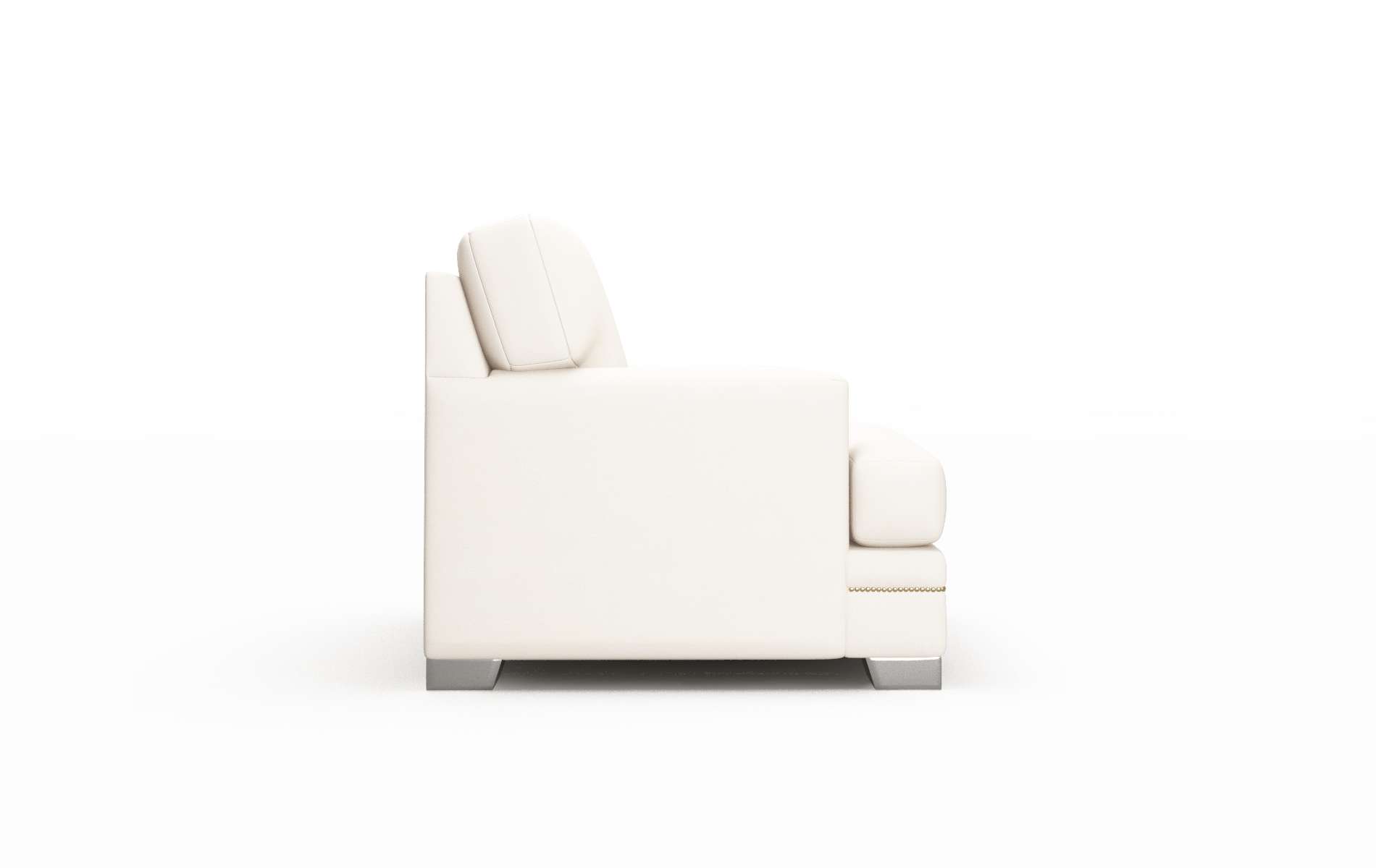 Barcelona Blanche Milky Chair metal legs 3