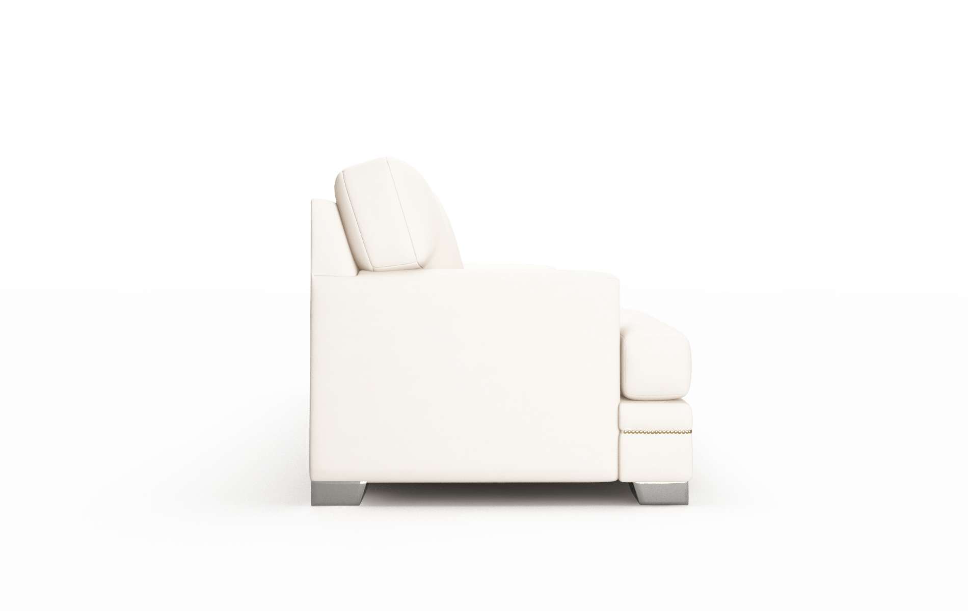 Barcelona Blanche Milky Sofa metal legs 3