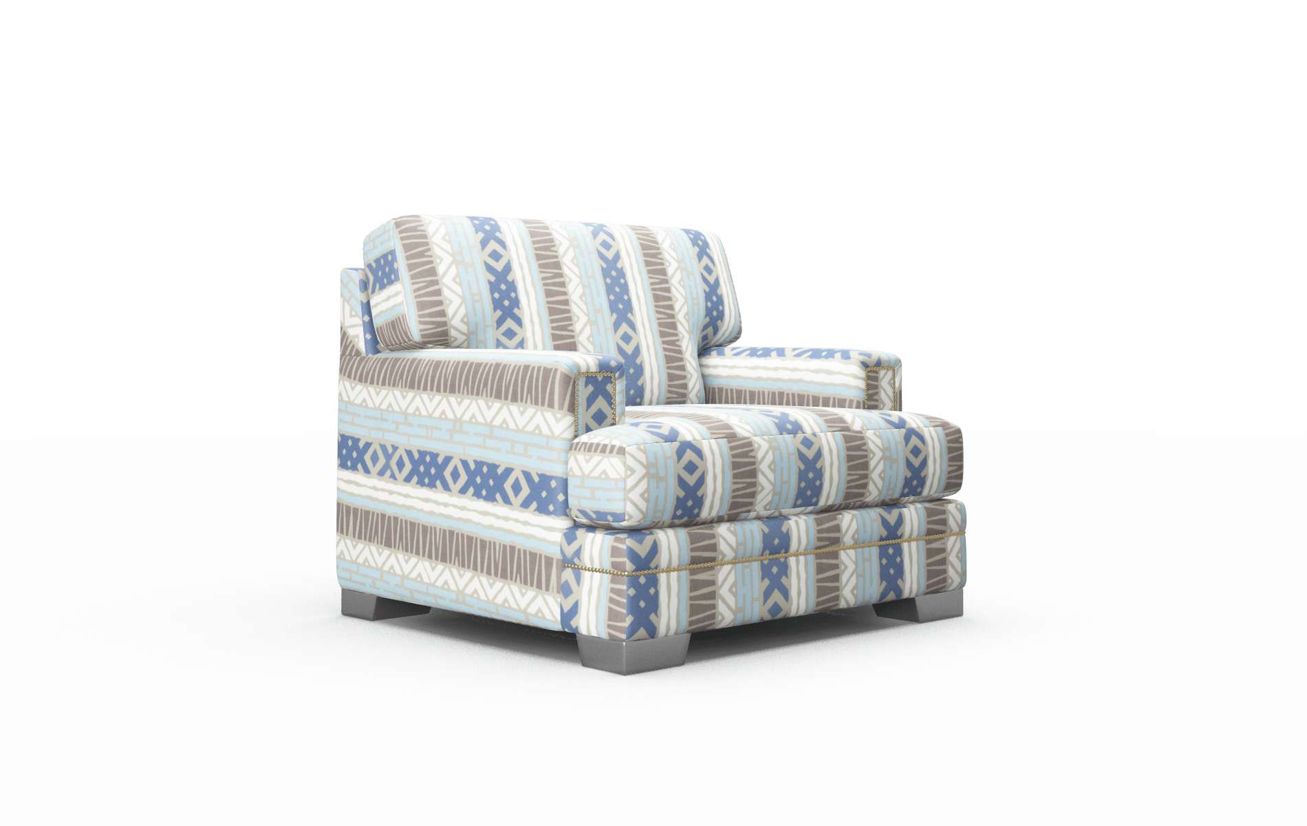 Barcelona Bodhi Indigo Chair metal legs 2