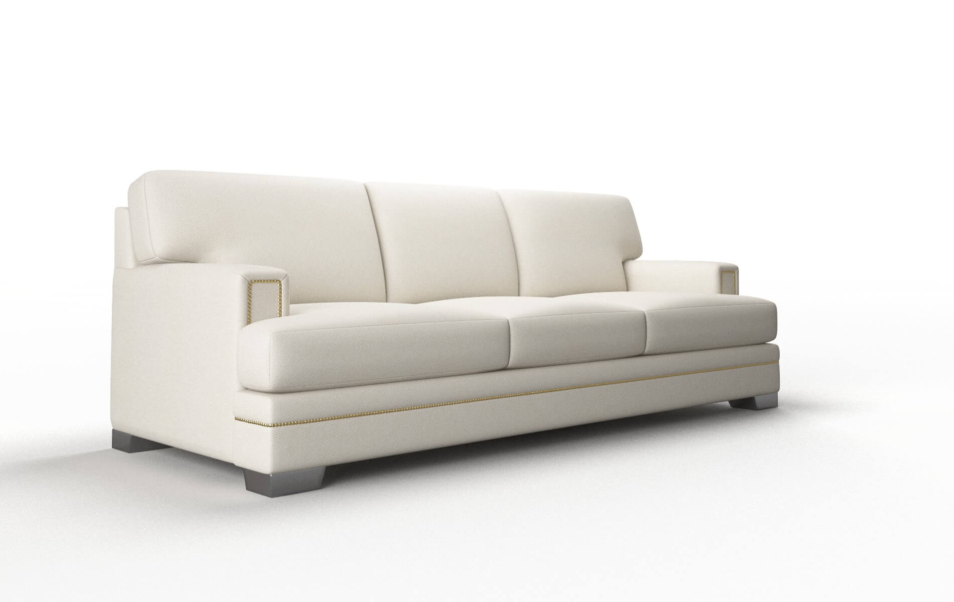 Barcelona Bungalow Ivory Sofa metal legs 2