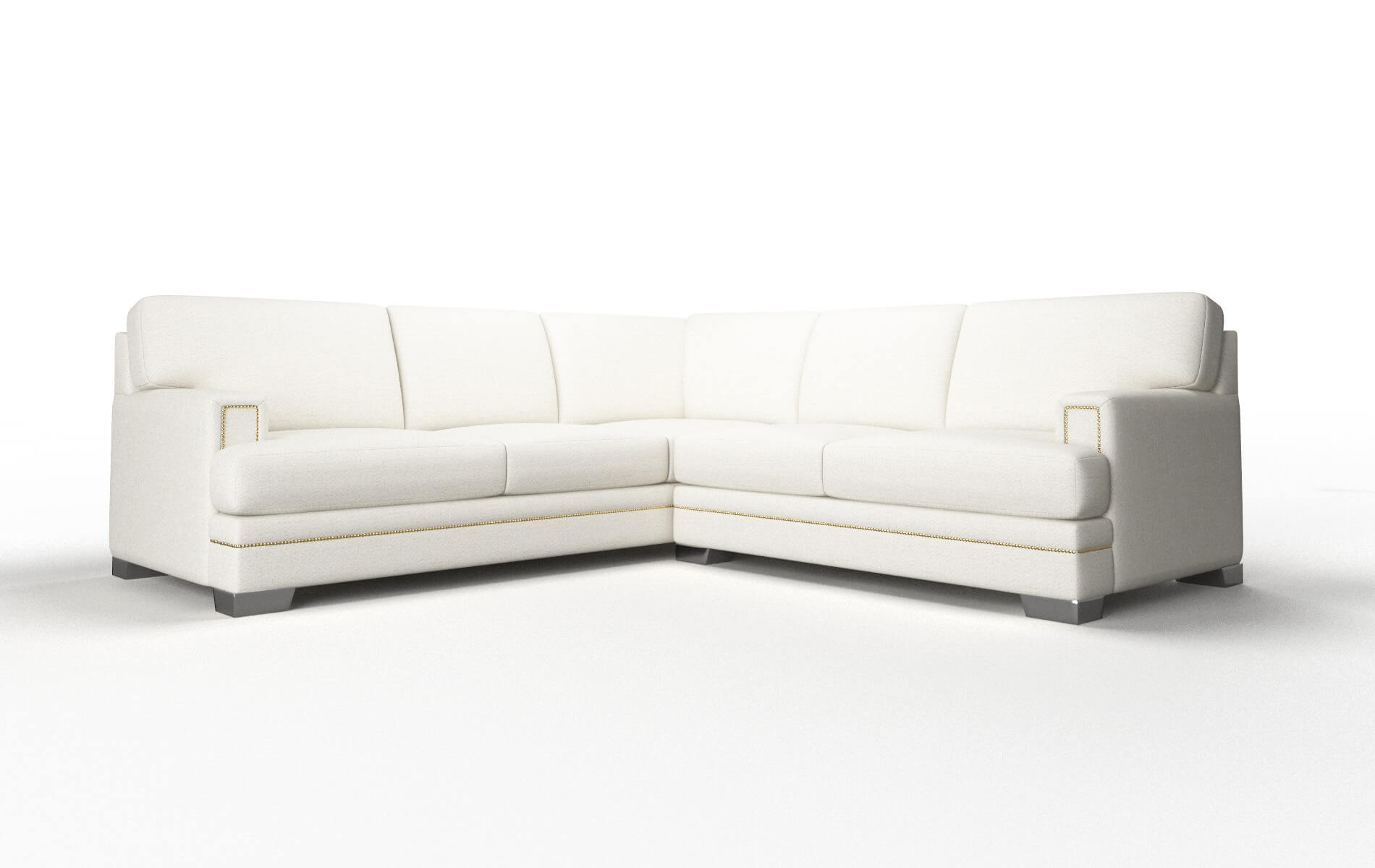 Barcelona Catalina Ivory Sectional metal legs