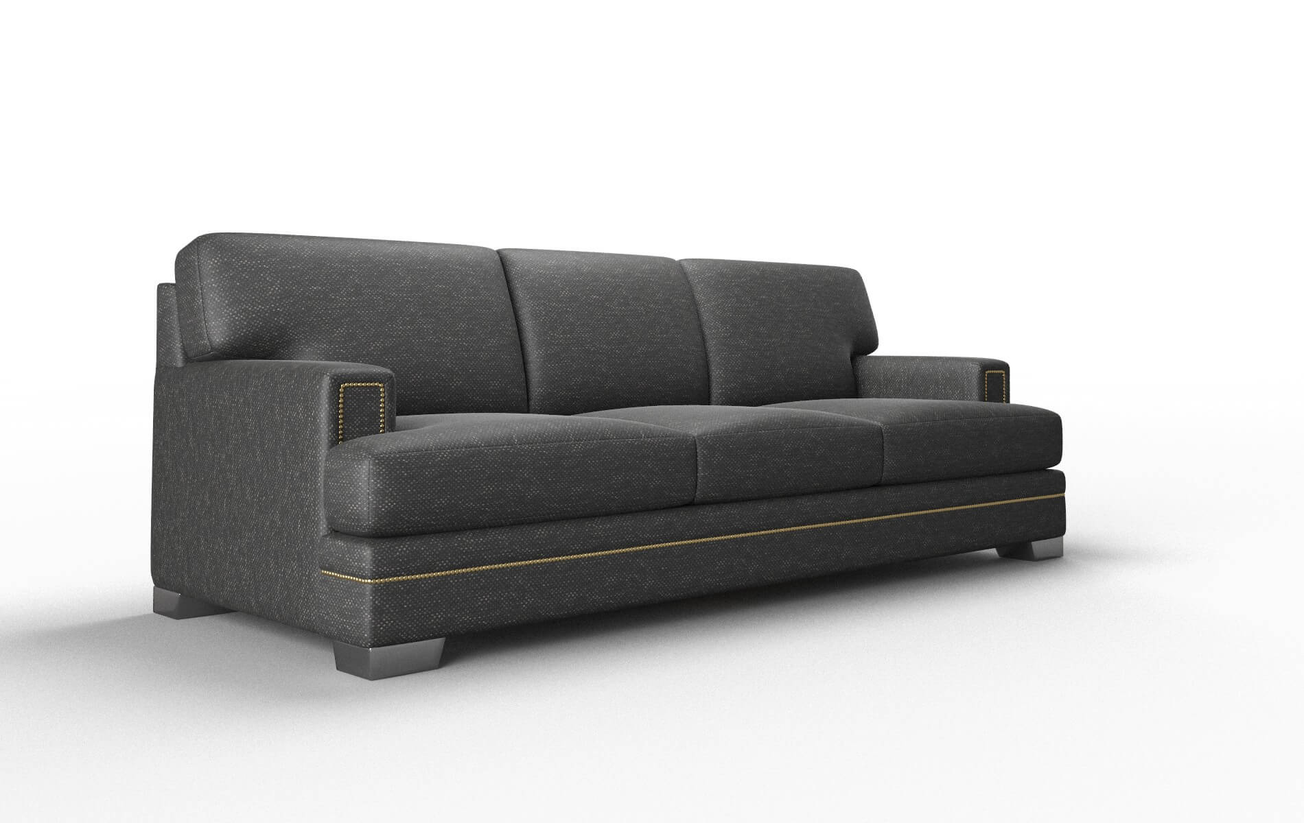 Barcelona Chance Denim Sofa metal legs 2