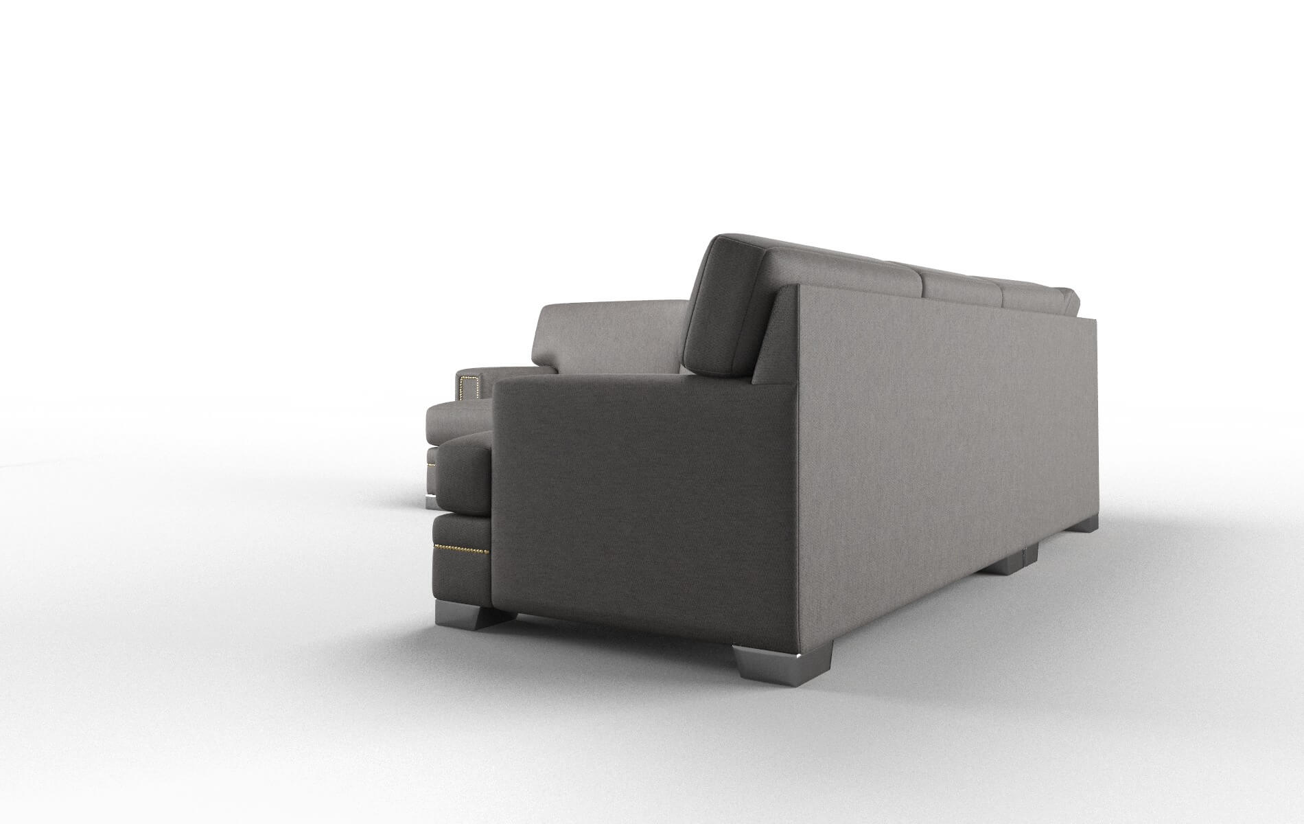 Barcelona Cosmo Charcoal Sectional metal legs 4