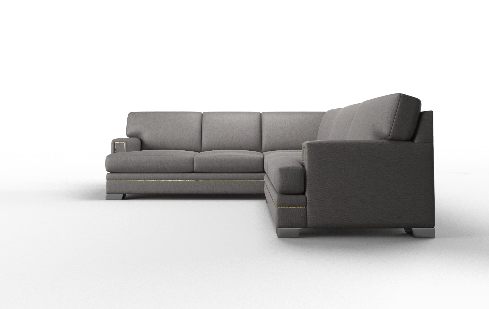 Barcelona Cosmo Charcoal Sectional metal legs 5