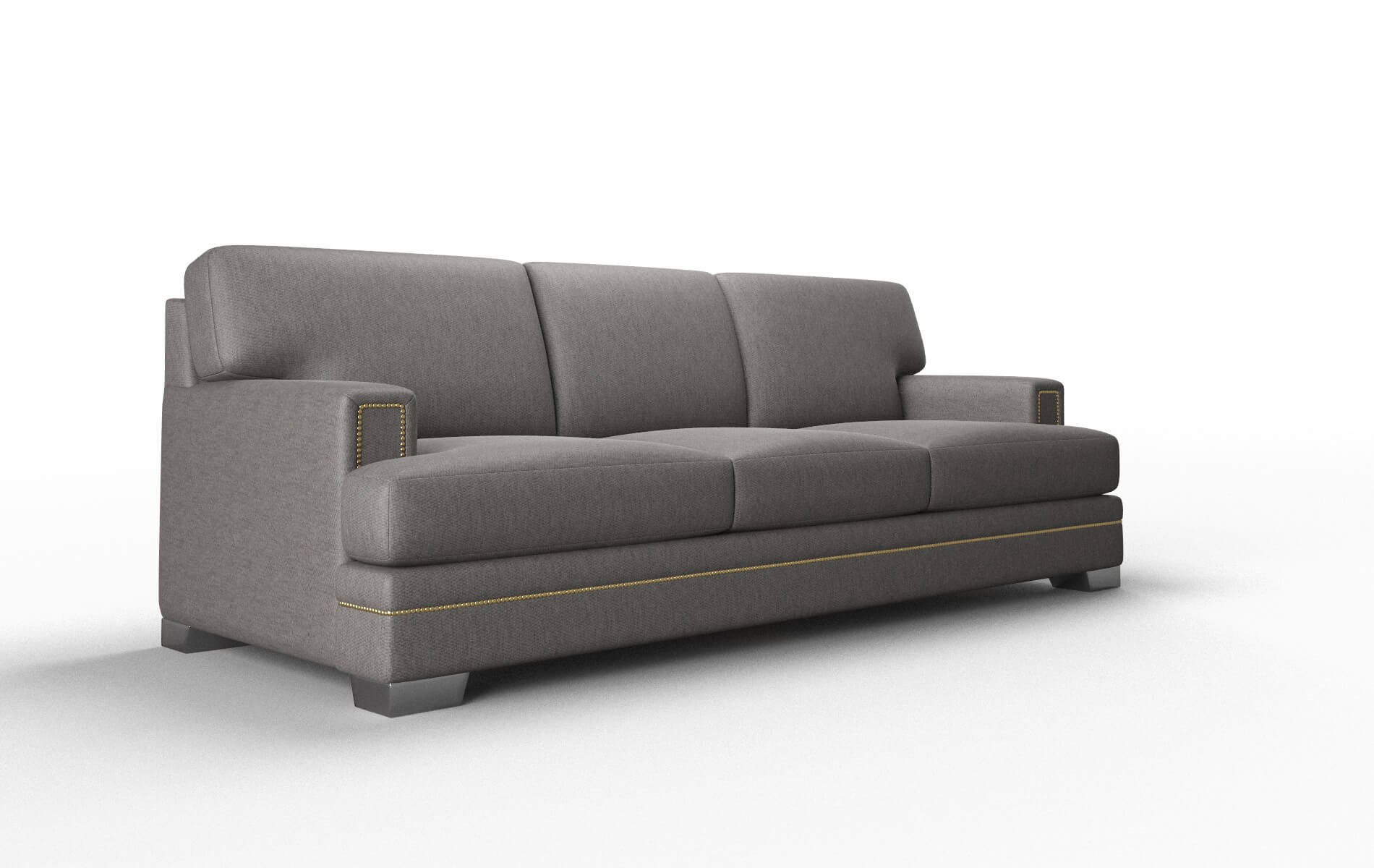 Barcelona Cosmo Charcoal Sofa metal legs 2