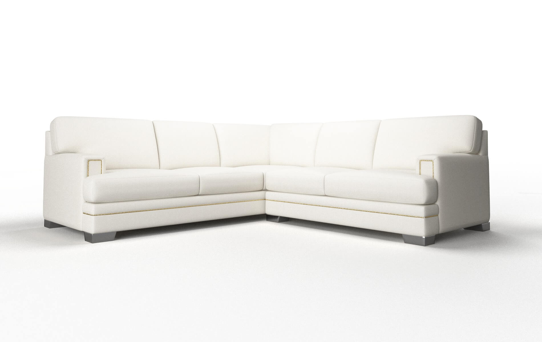 Barcelona Cosmo Ivory Sectional metal legs 1