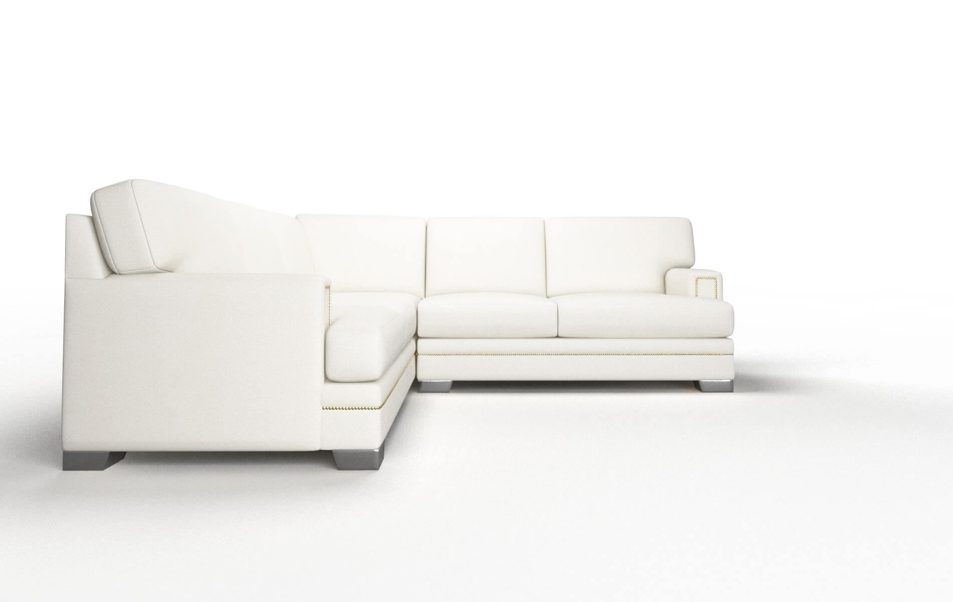 Barcelona Cosmo Ivory Sectional metal legs 2