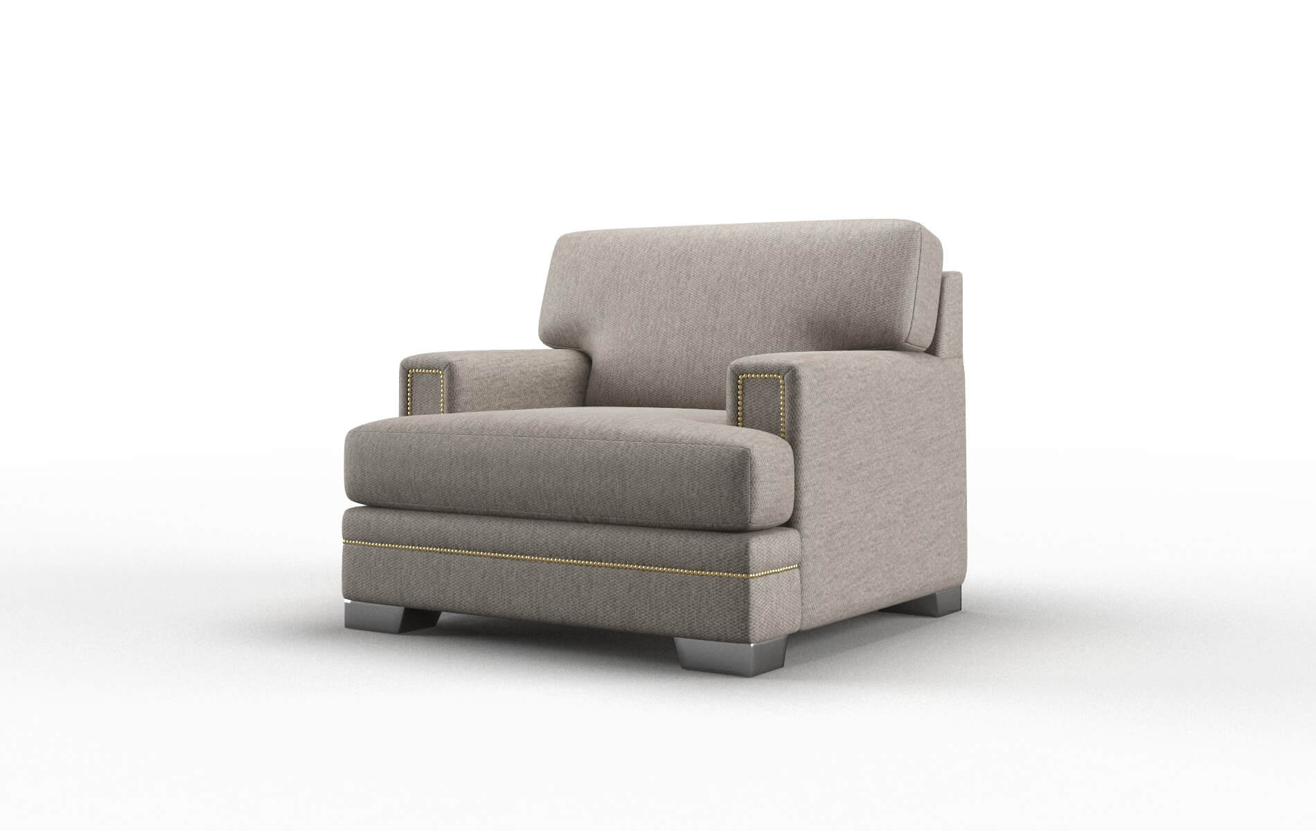 Barcelona Cosmo Taupe Chair metal legs 4