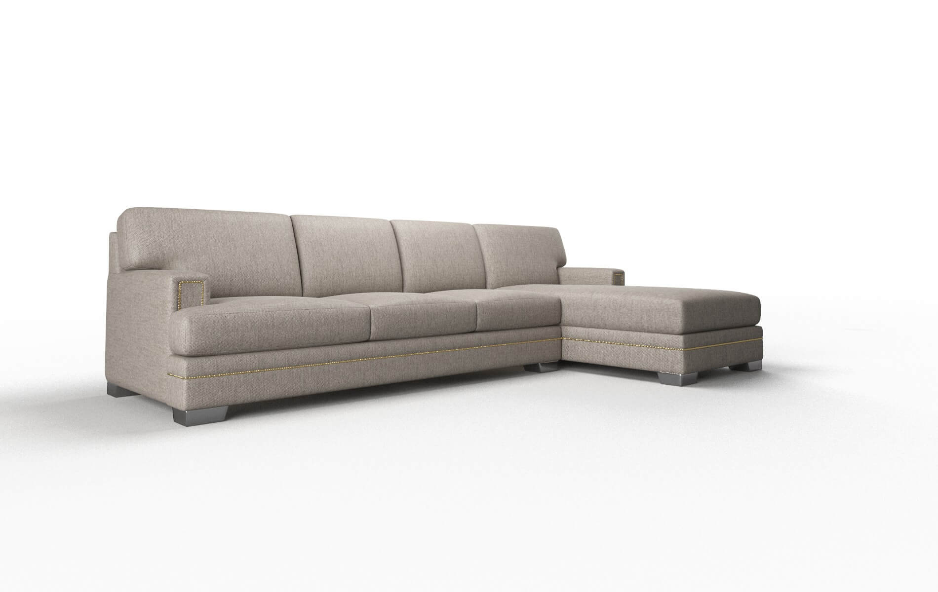 Barcelona Cosmo Taupe Panel metal legs 2