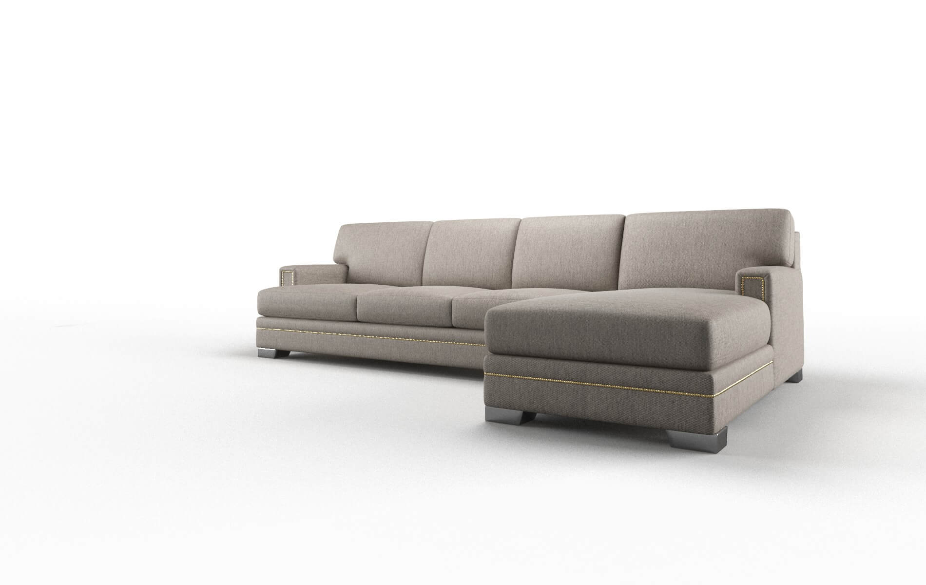 Barcelona Cosmo Taupe Panel metal legs 4