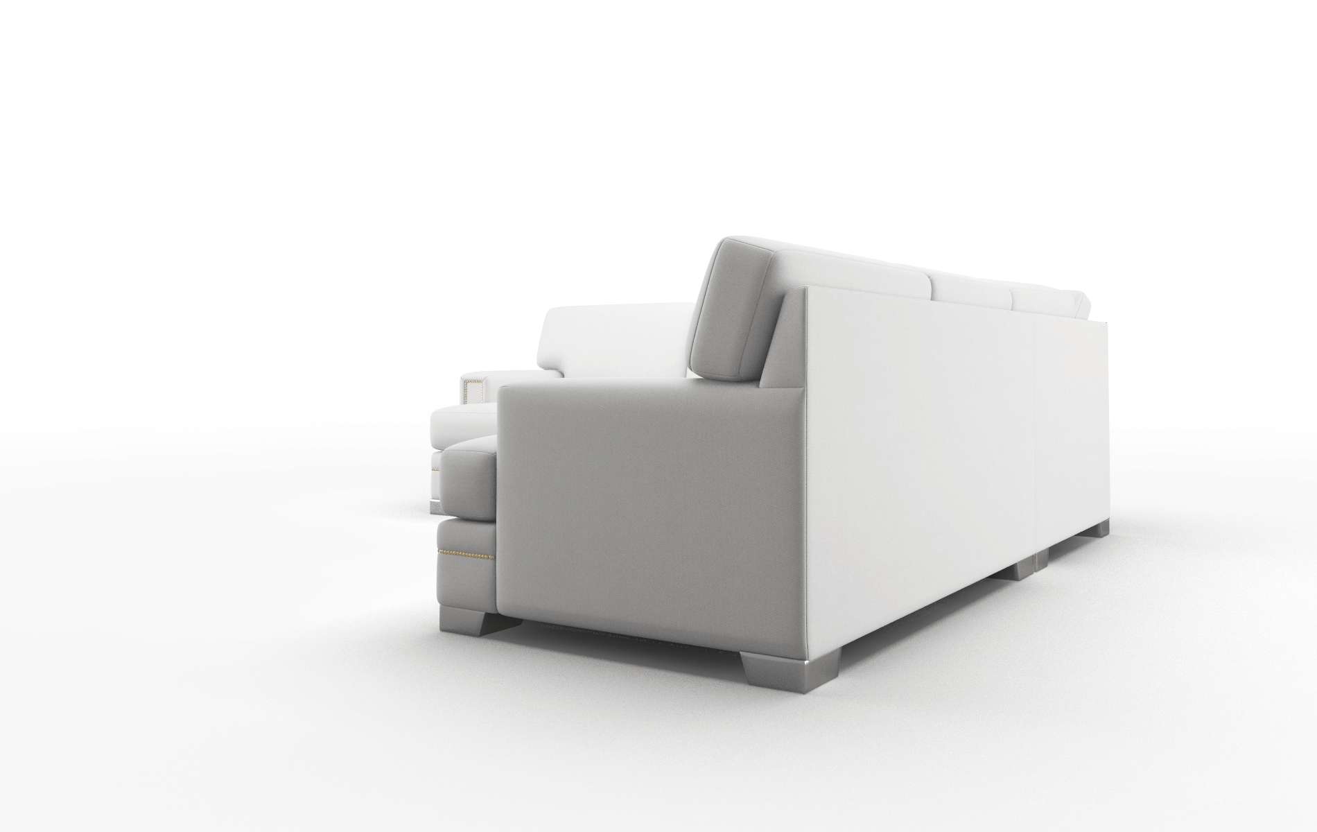 Barcelona Dawson Platinum Sectional metal legs 4