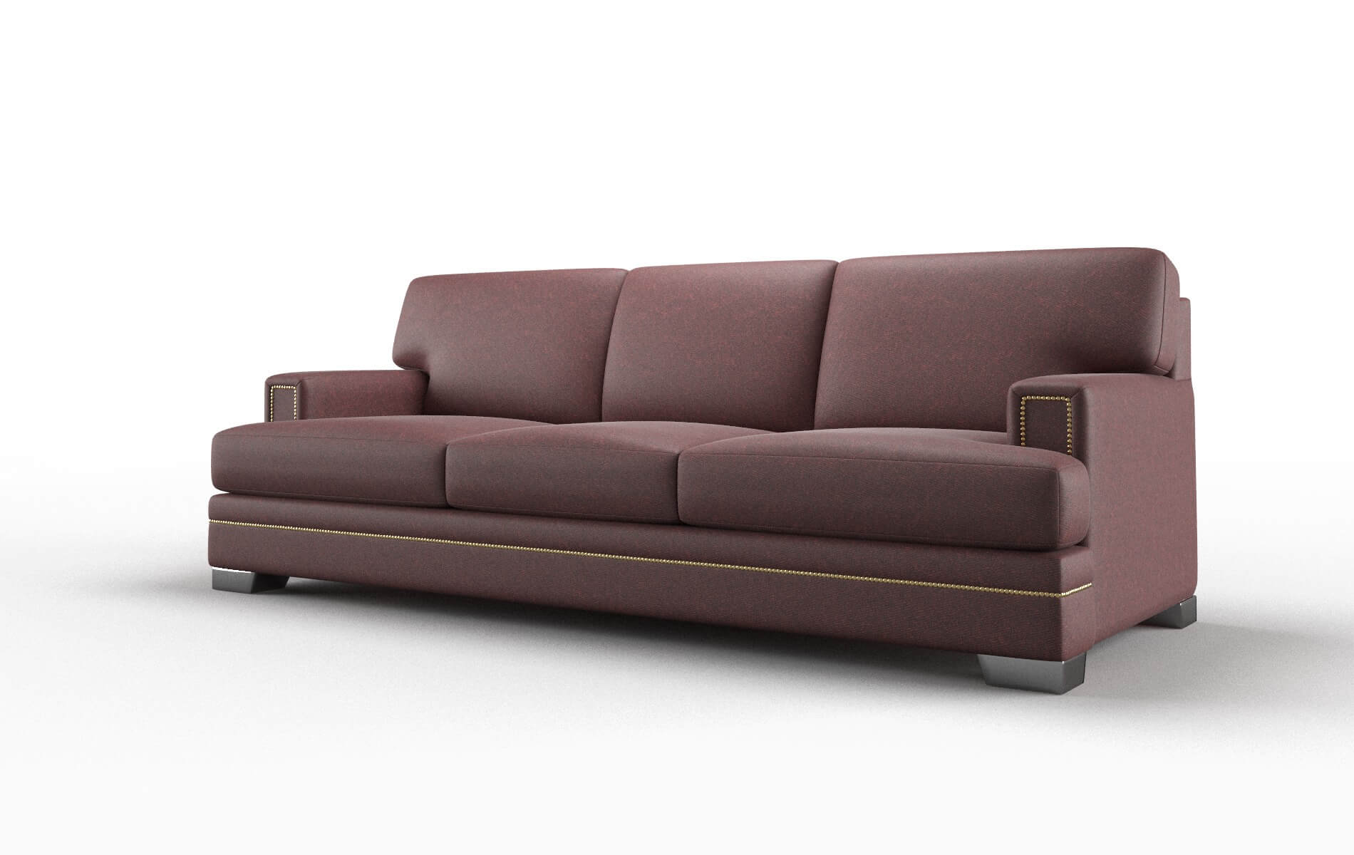 Barcelona Derby Berry Sofa metal legs 4