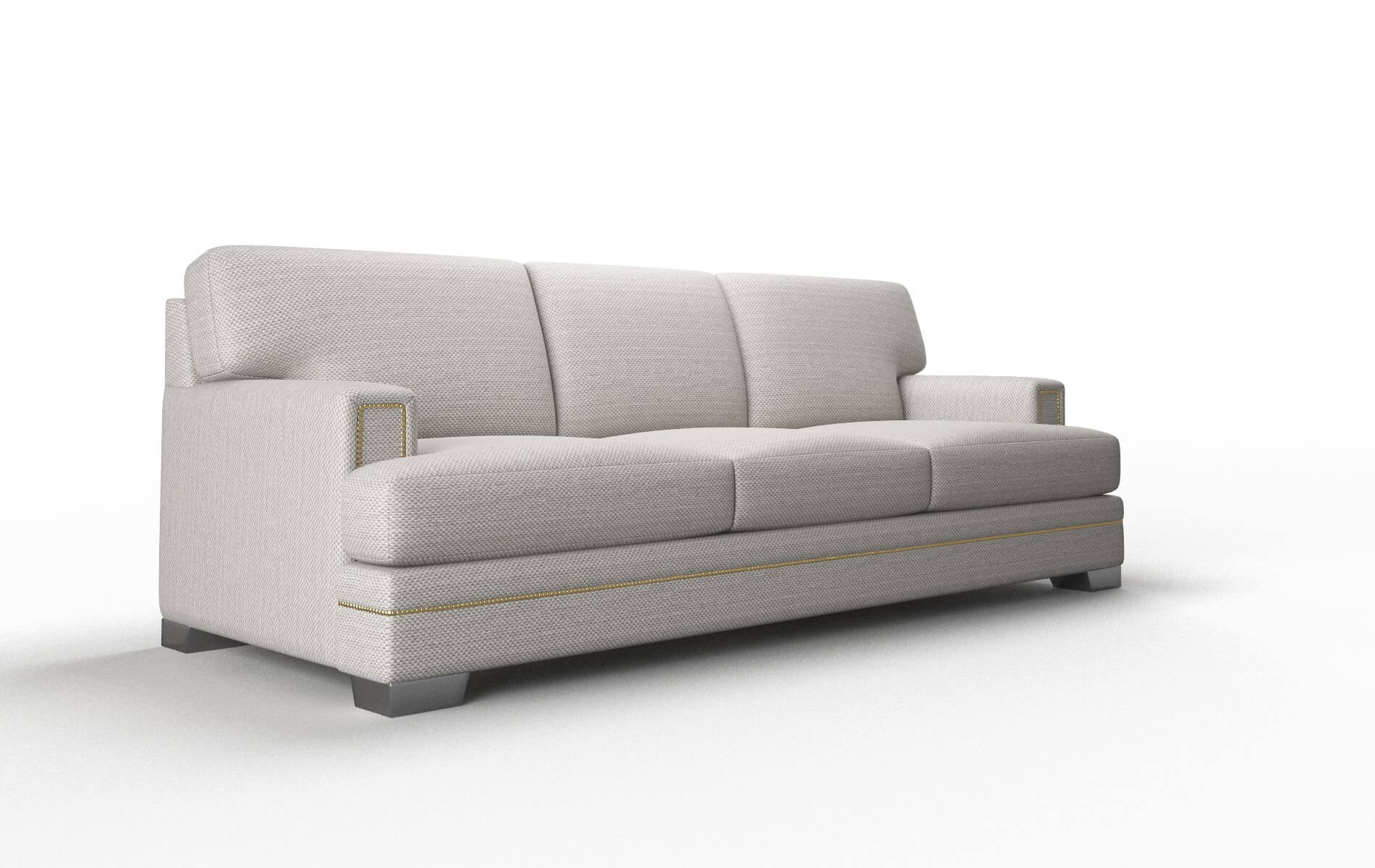 Barcelona Derby Grey Sofa metal legs 2
