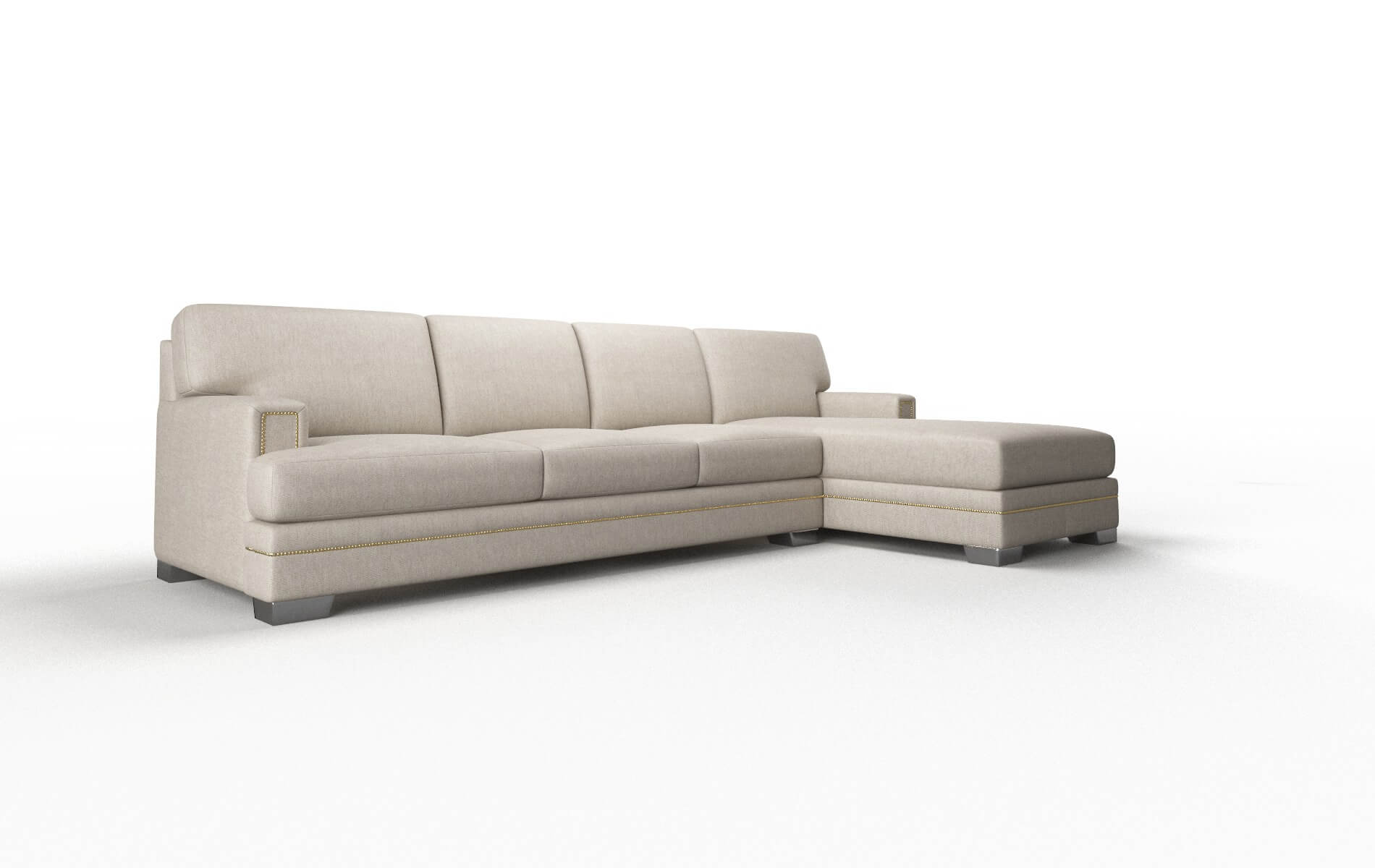 Barcelona Derby Linen Panel metal legs 2