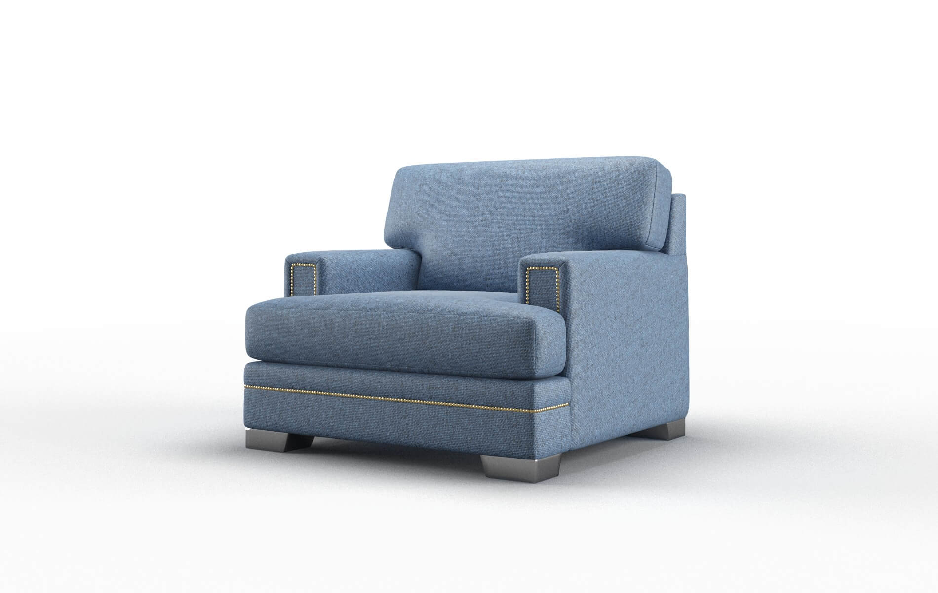 Barcelona Derby Navy Chair metal legs 4