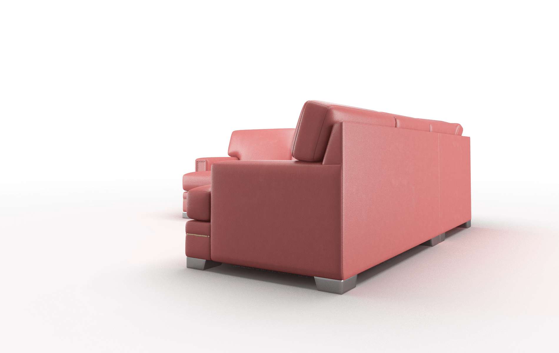 Barcelona Dillion Cordovan Sectional metal legs 4